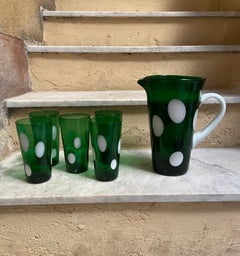 Set of Murano Glasses with Carafe Designed by Dino Martens, 1960
