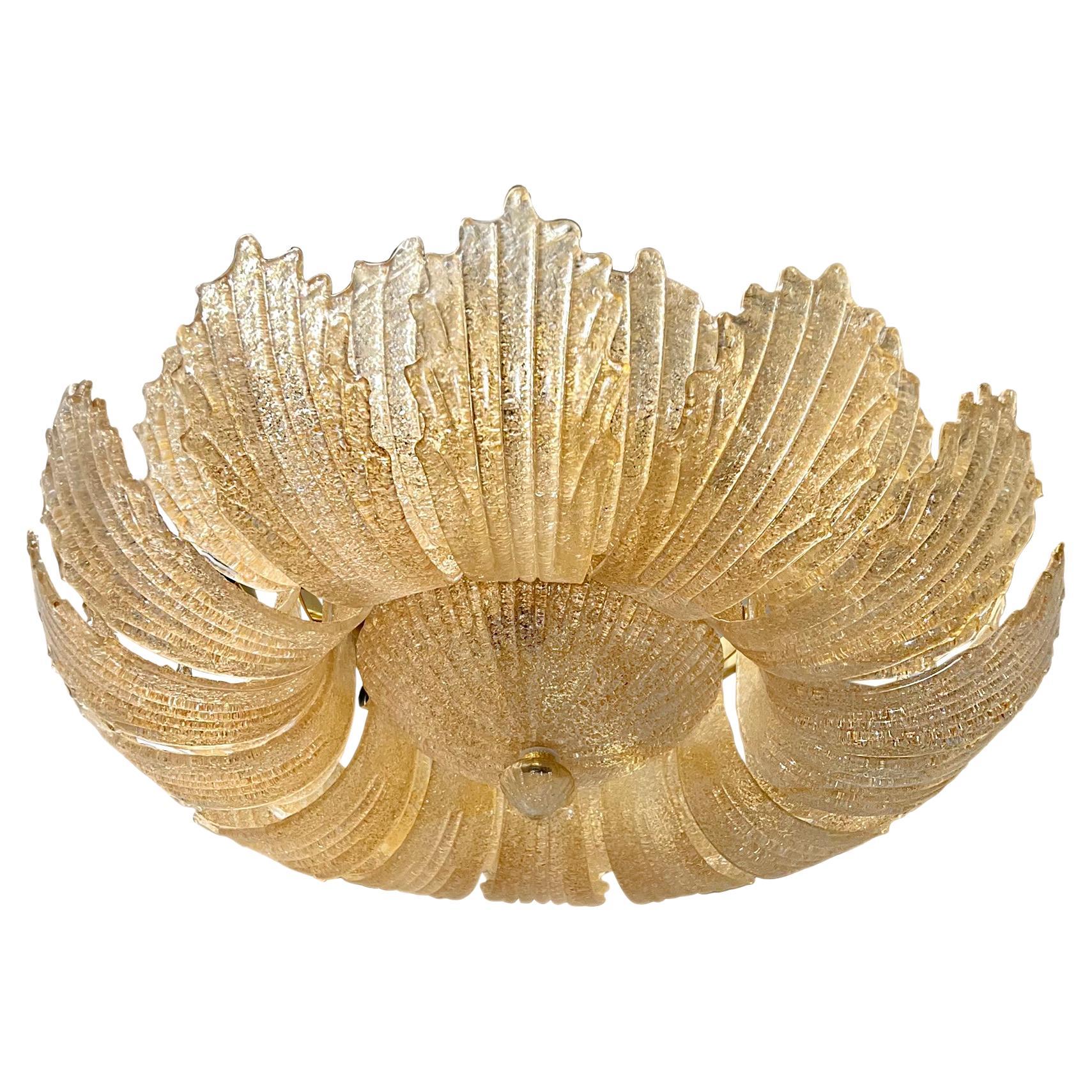 Set of Murano Semi-Flush Pendant Fixtures, Sold Individually For Sale