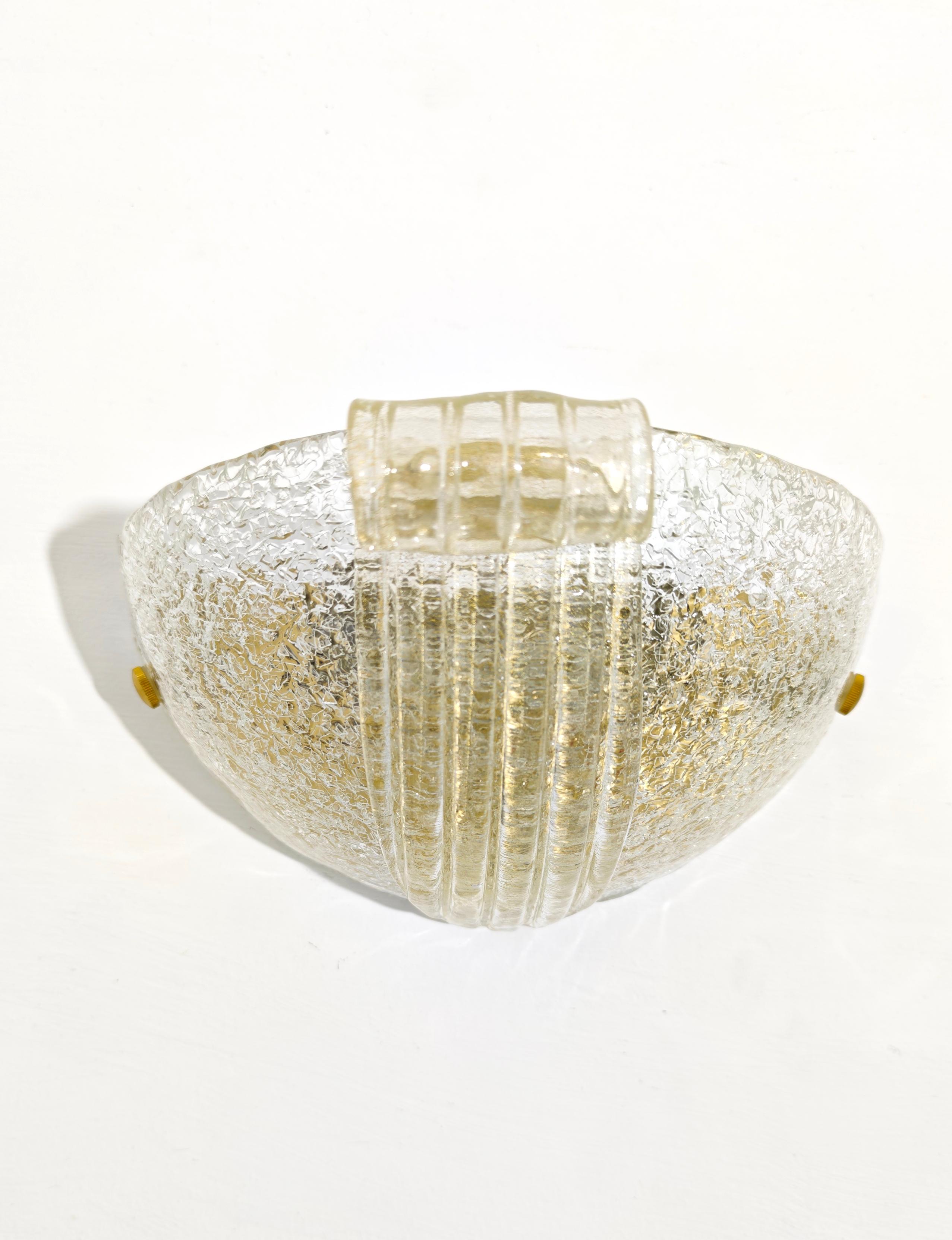 Métal Ensemble de lampes murales de Murano par Barovier & Toso, Italie, années 70, mi-siècle moderne en vente