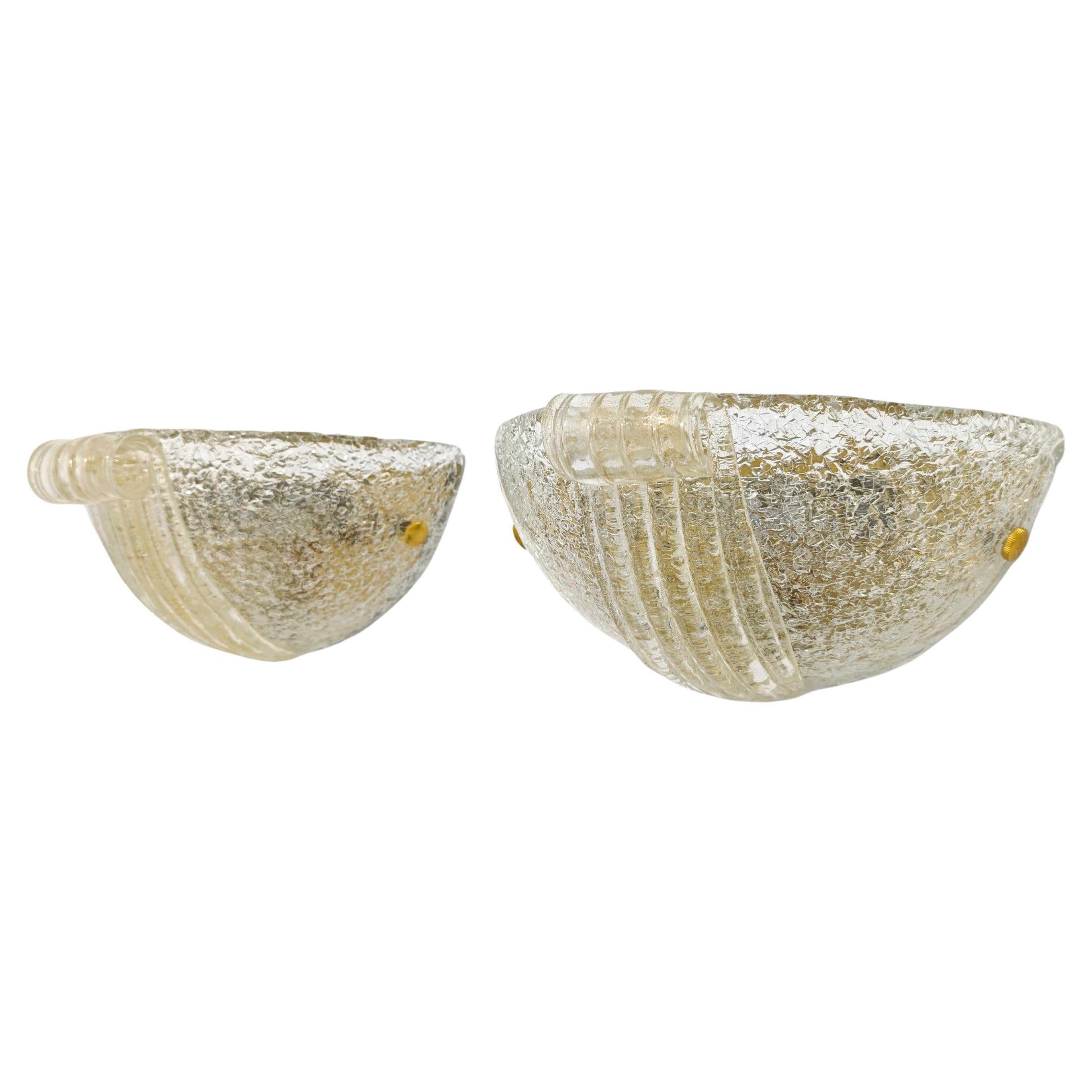 Set von Murano-Wandleuchten von Barovier & Toso, Italien, 70er Jahre, Mid-Century Modern