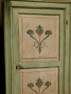 set of N.2 Doors Green and Pink with Frames, Hand-Painted, Italy