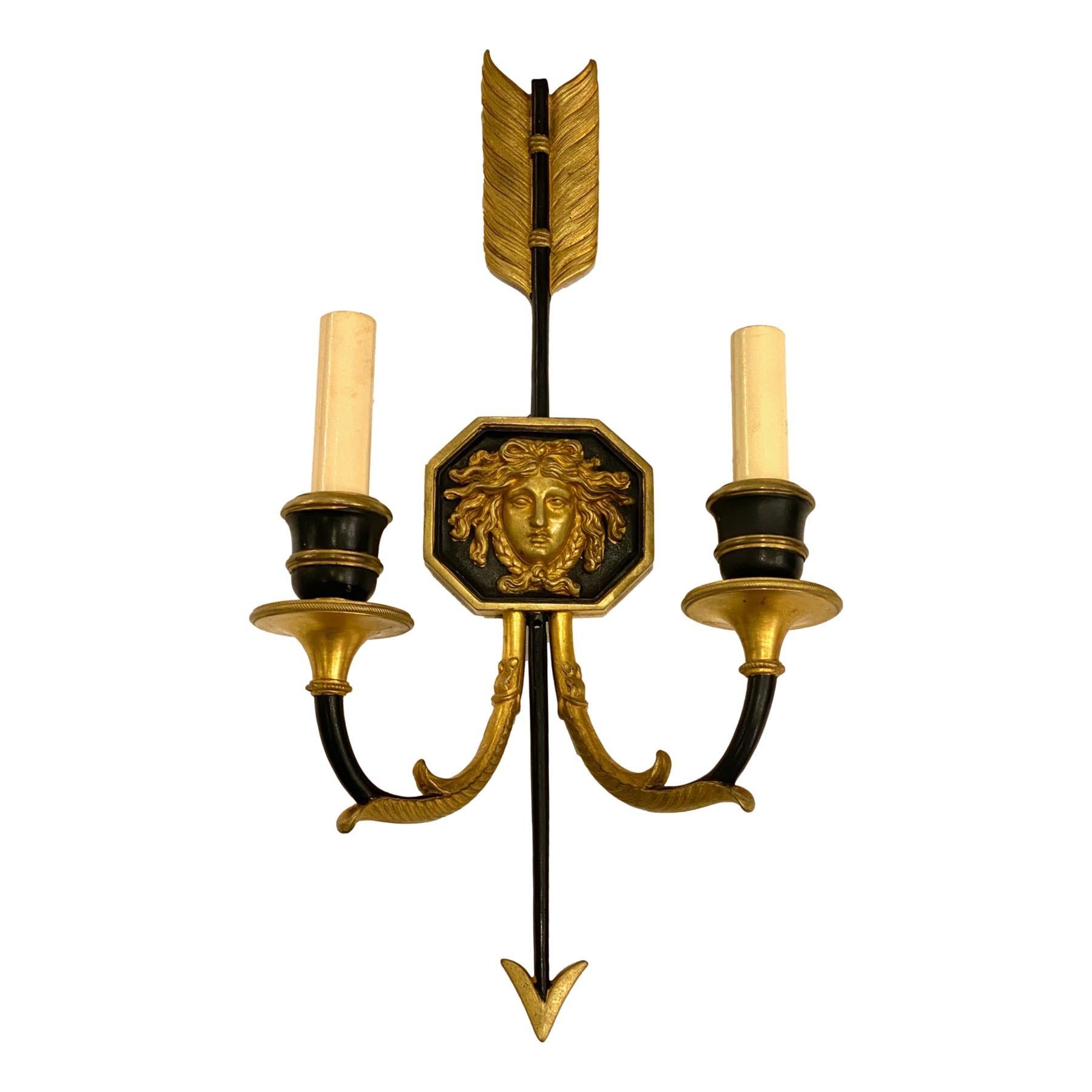 Set of Neo-Classic Style Sconces, Sold Per Pair In Good Condition For Sale In New York, NY