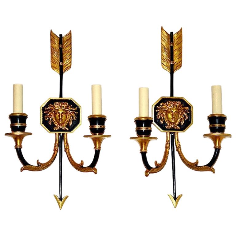 Set of Neo-Classic Style Sconces, Sold Per Pair For Sale