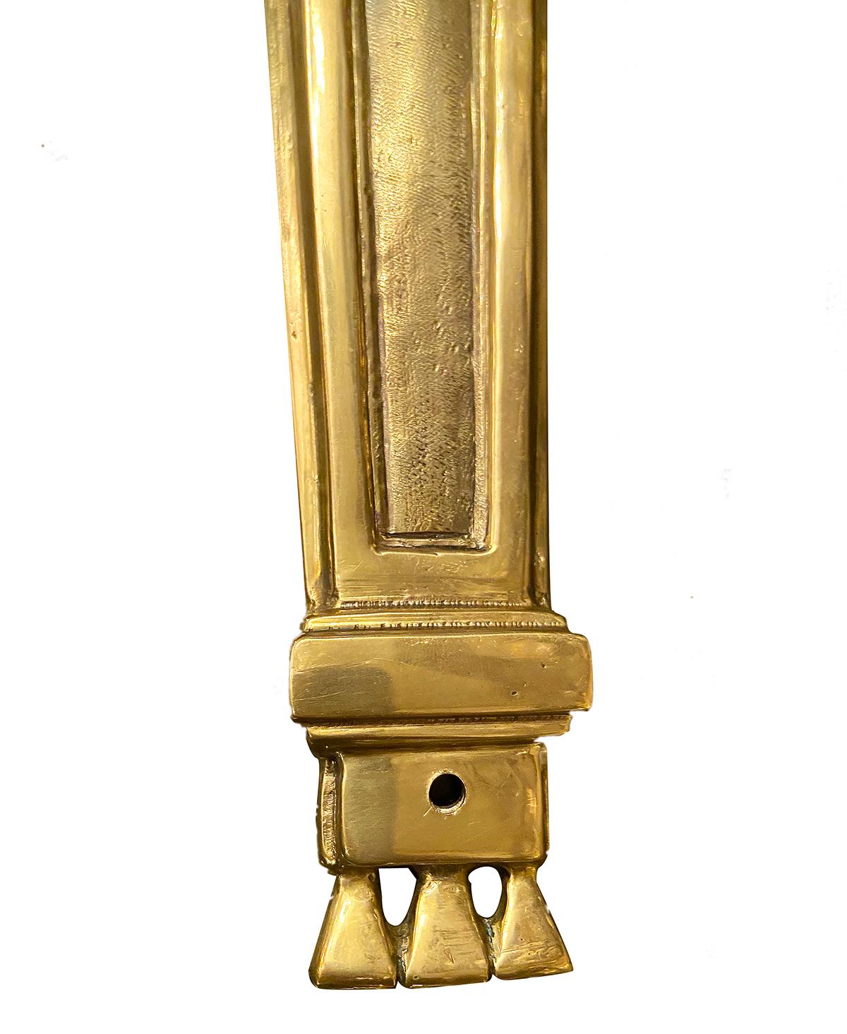 Satz neoklassischer amerikanischer Wandleuchter aus vergoldeter Bronze:: pro Paar verkauft (Vergoldet) im Angebot