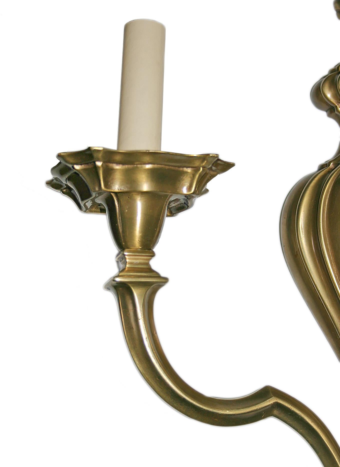 American Set of Neoclassic Bronze Sconces, Sold Per Pair For Sale