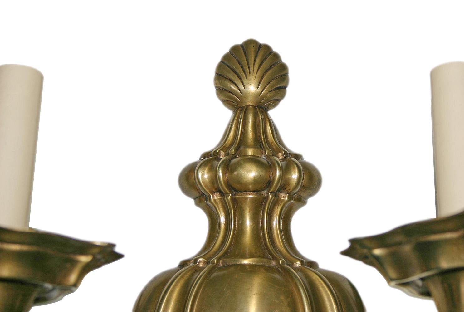 Set of Neoclassic Bronze Sconces, Sold Per Pair In Good Condition For Sale In New York, NY