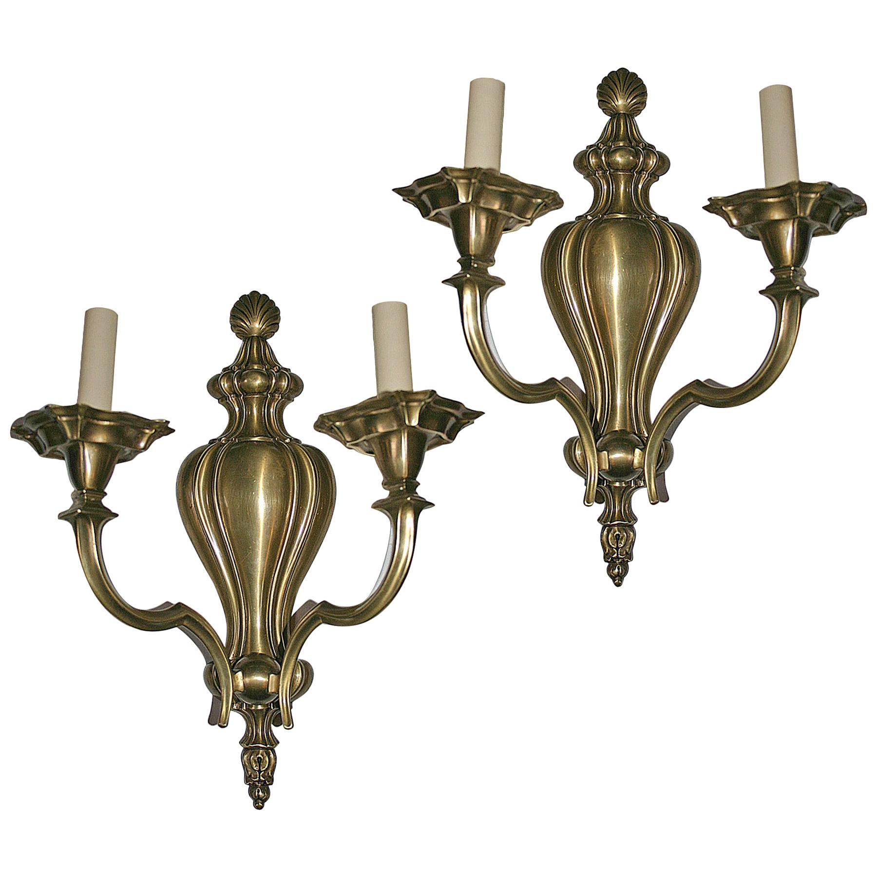 Set of Neoclassic Bronze Sconces, Sold Per Pair For Sale