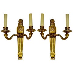 Set of Neoclassic Gilt Bronze Sconces, Sold Per Pair