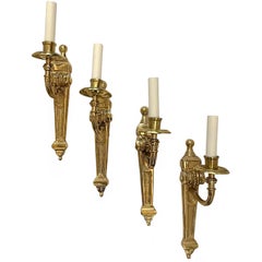 Set of Neoclassic Gilt Sconces. Sold Per Pair.