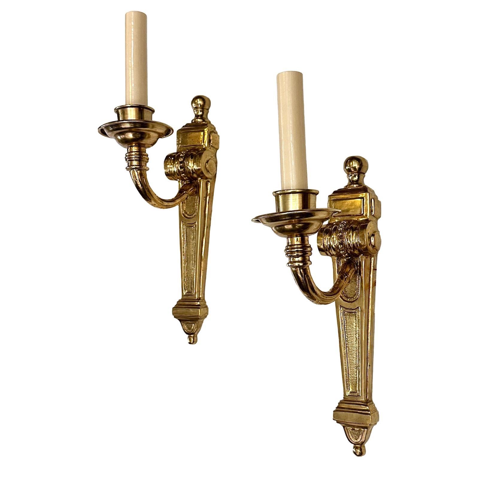 Set of Neoclassic Gilt Sconces, Sold Per Pair For Sale 2