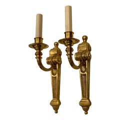 Set of Neoclassic Gilt Sconces, Sold Per Pair