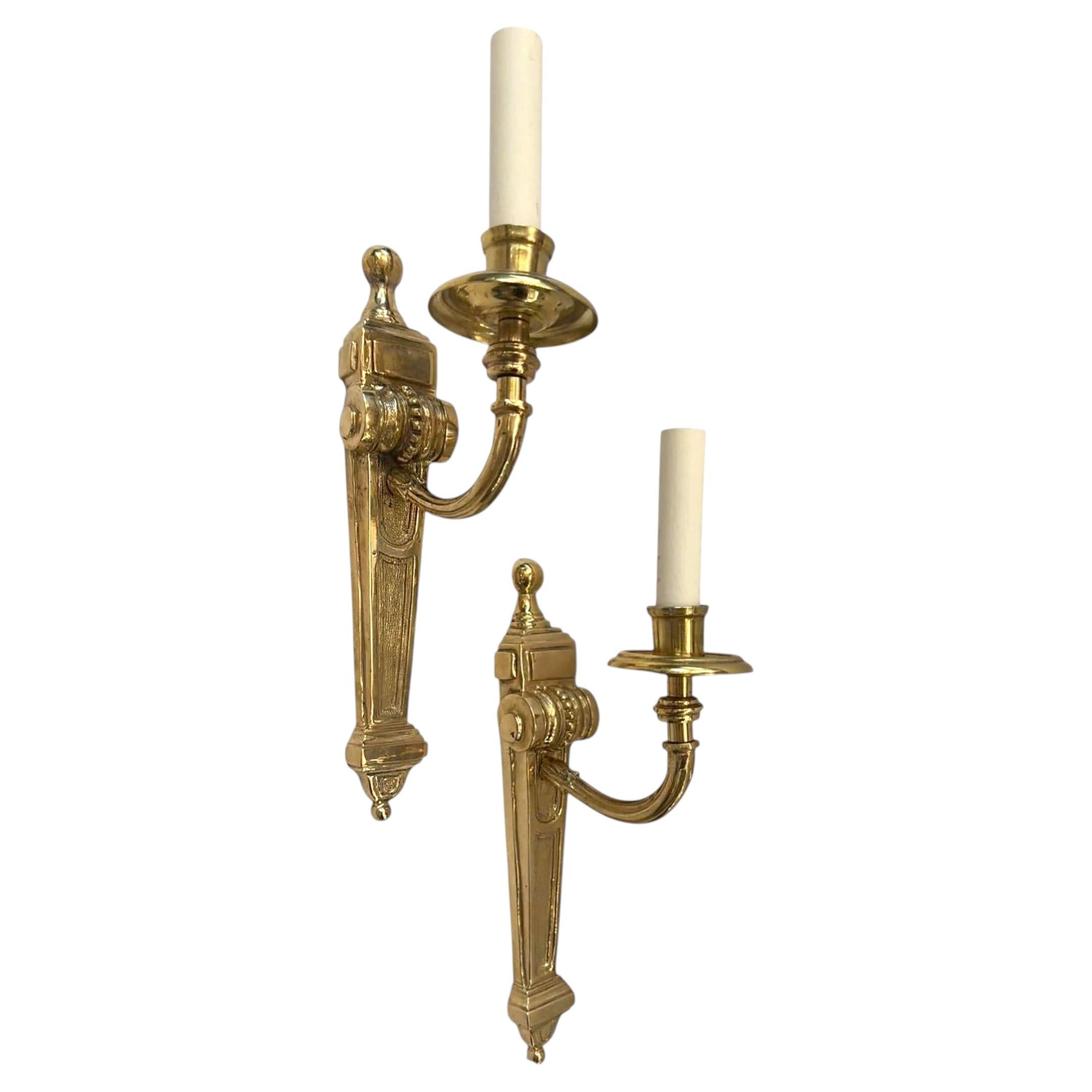 Set of Neoclassic Gilt Sconces. Sold Per Pair.