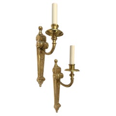 Set of Neoclassic Gilt Sconces. Sold Per Pair.