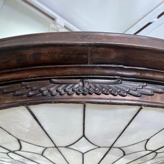 Set of Neoclassic Large Leaded Glass Fixtures, Sold Individually