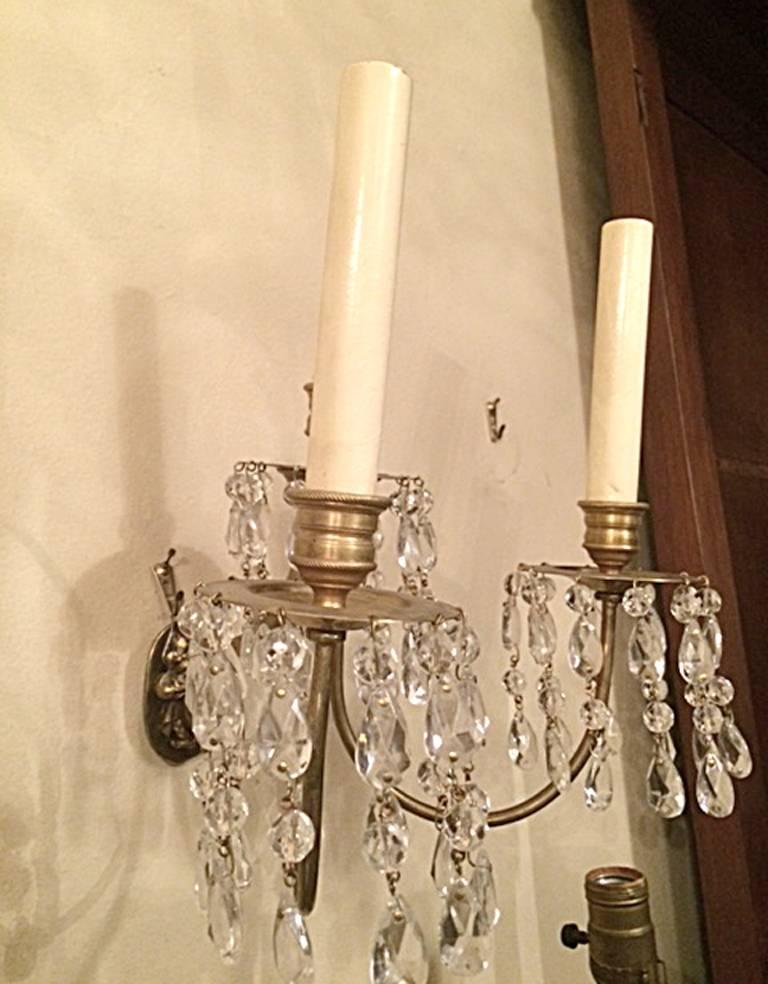 Gilt Set of Neoclassic Style Bronze Sconces, Sold in Pairs For Sale