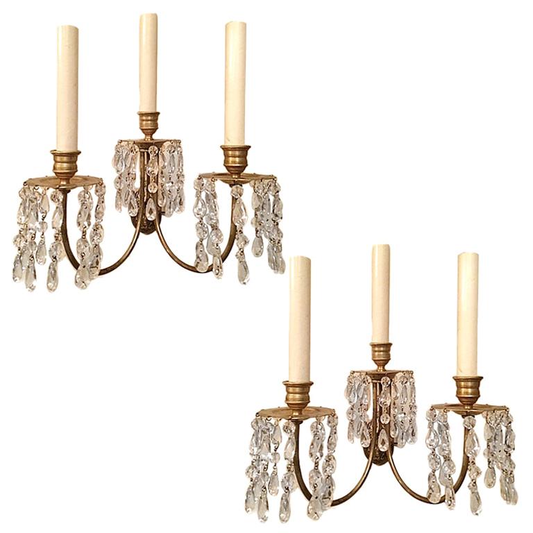 Set of Neoclassic Style Bronze Sconces, Sold in Pairs