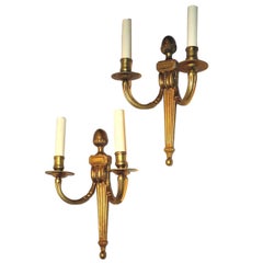 Set of Neoclassic Style Bronze Sconces, Sold Per Pair