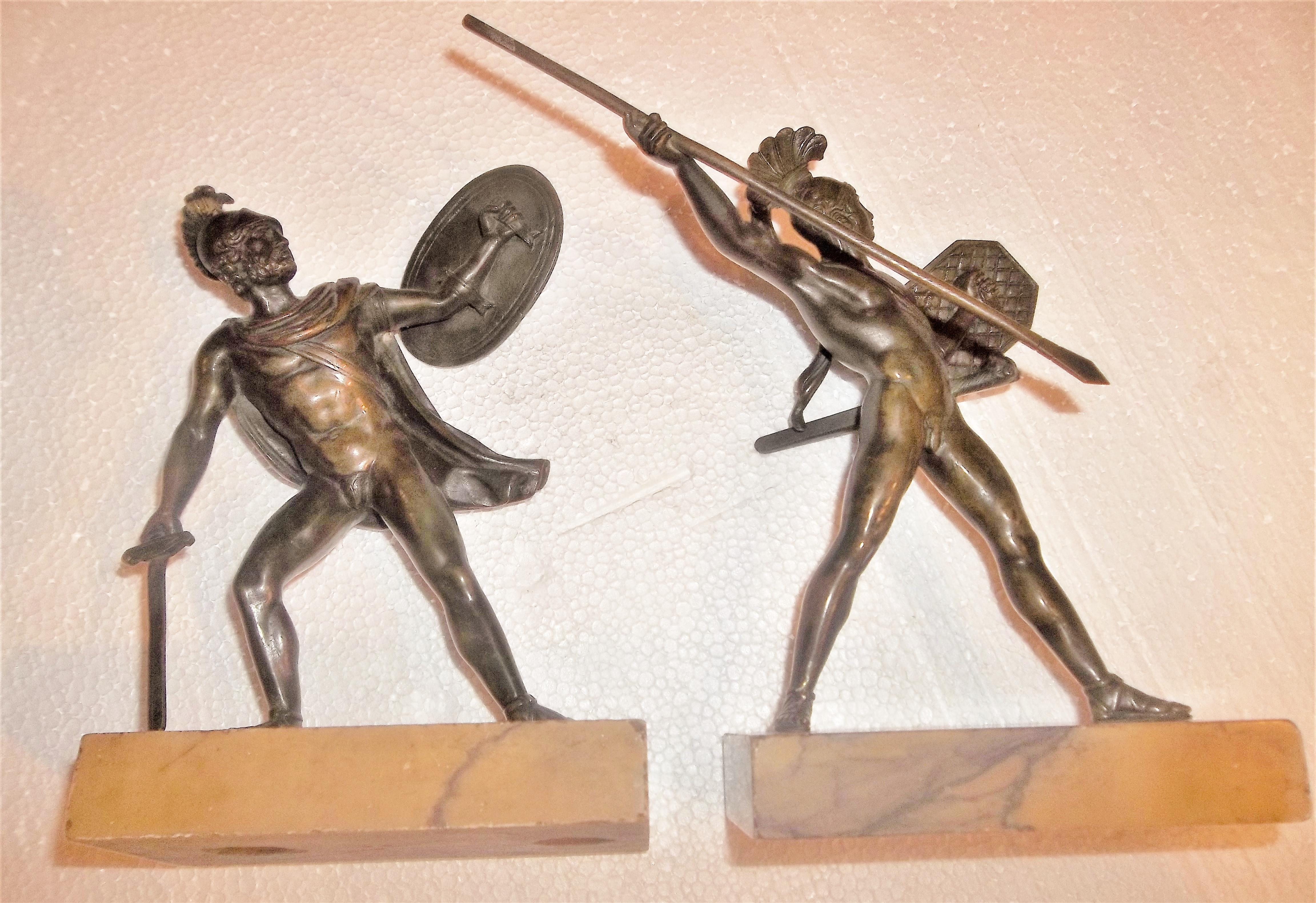 Set of Neoclassical Bronze Grand Tour Souvenirs of Warriors 6