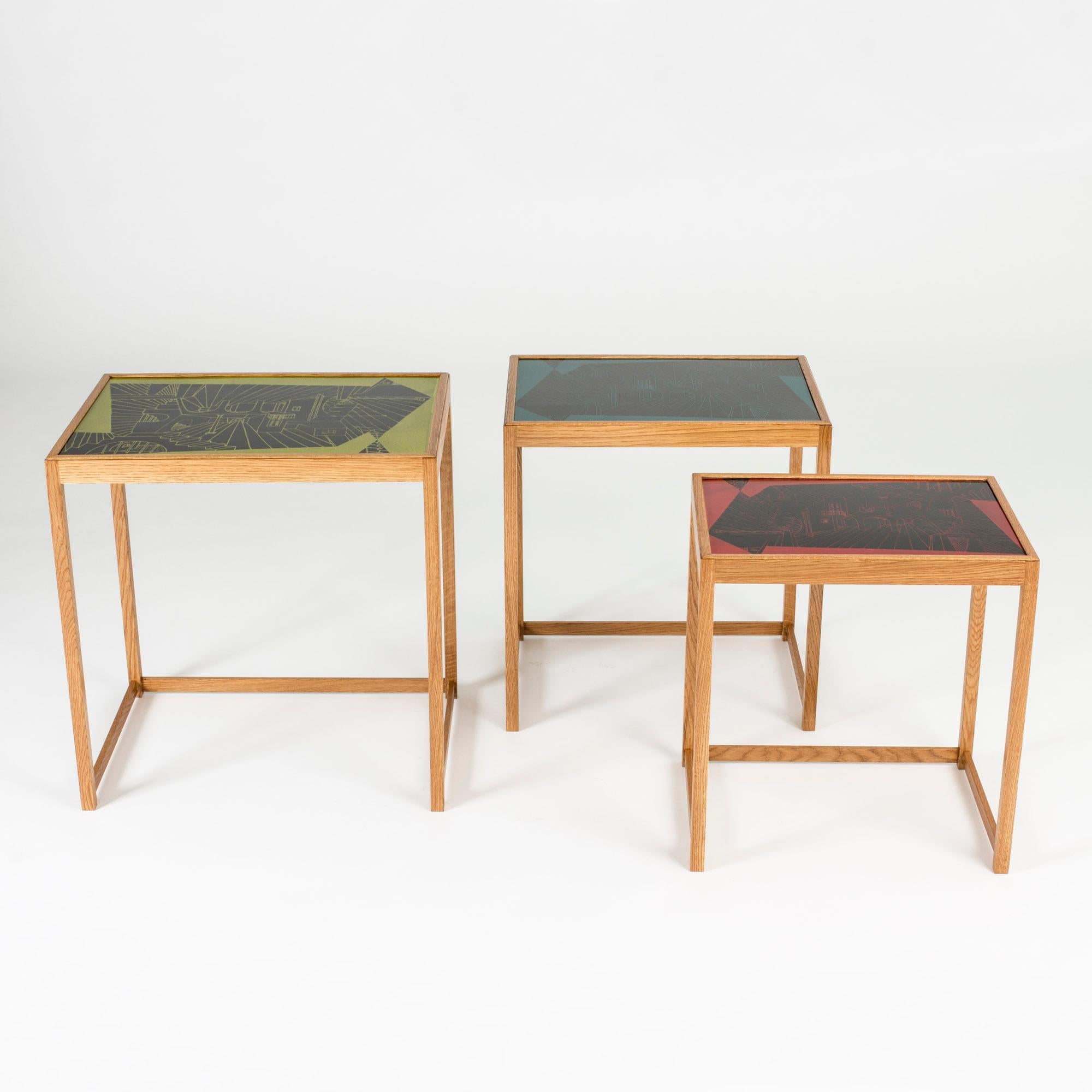 Mid-20th Century Set of Nesting Tables by David Rosén and Egon Møller-Nielsen