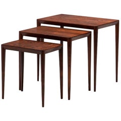 Retro Set of Nesting Tables by Erik Riisager Hansen for Haslev Møbler, Denmark, 1960s