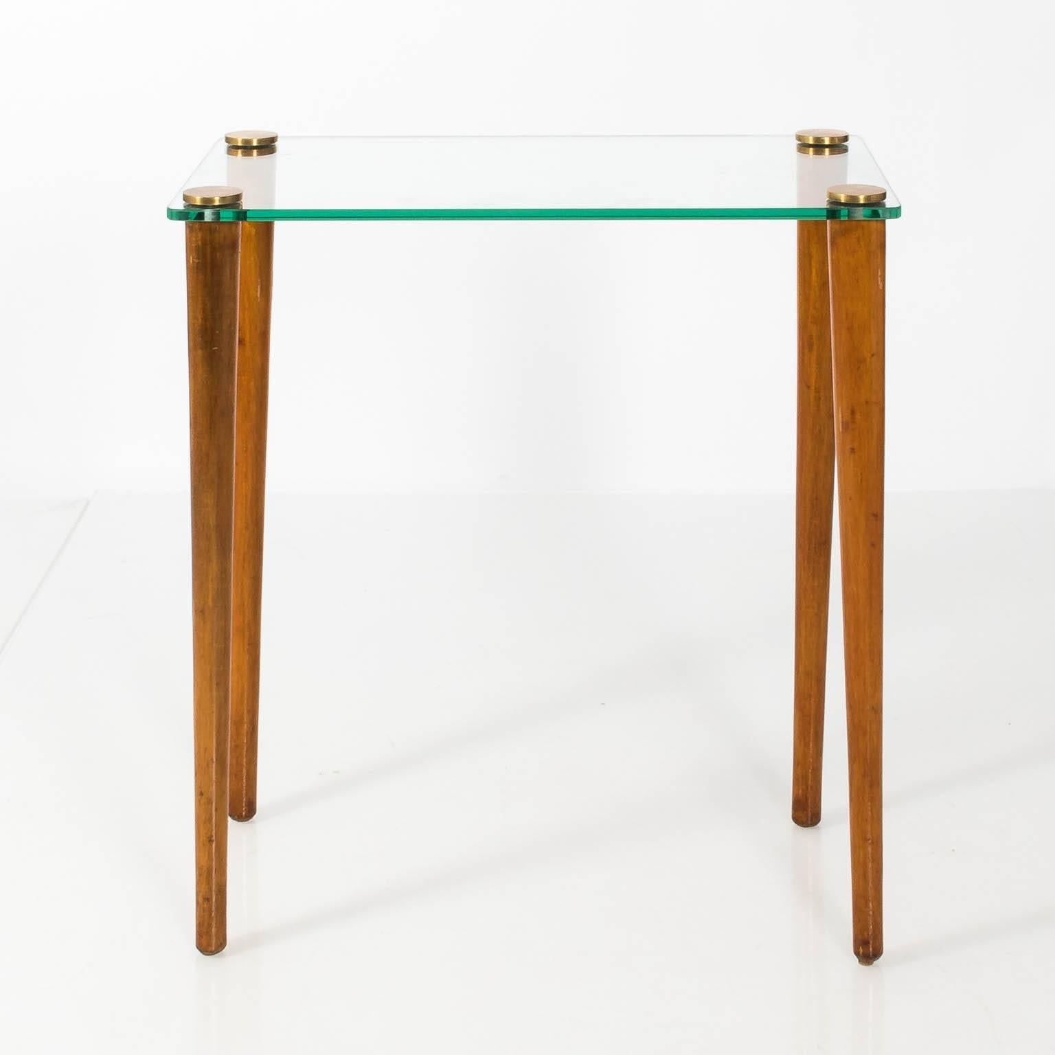 Glass Set of Nesting Tables by Gilbert Rohde