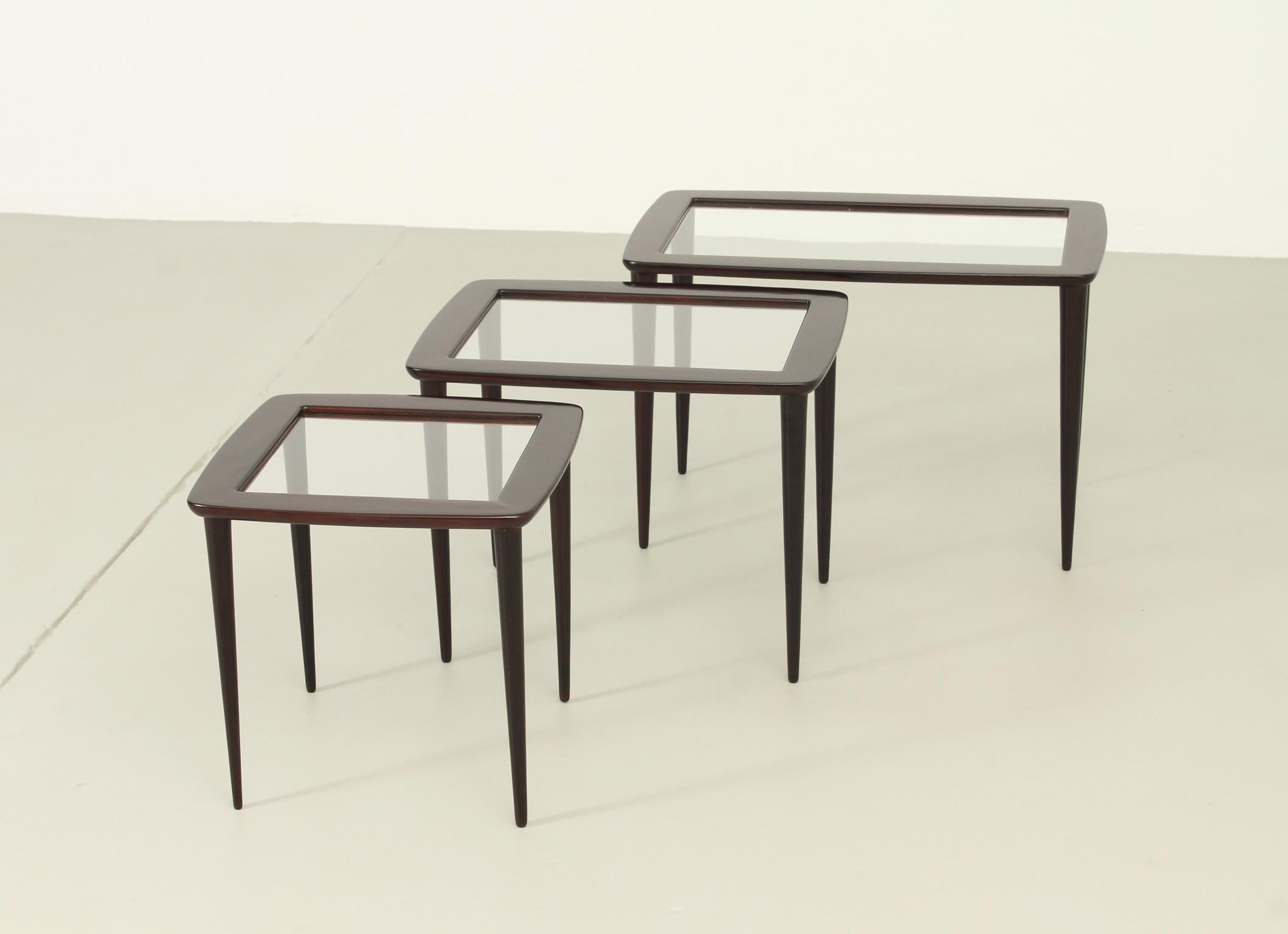 Set of Nesting Tables by Ico Parisi for De Baggis, 1955 For Sale 2