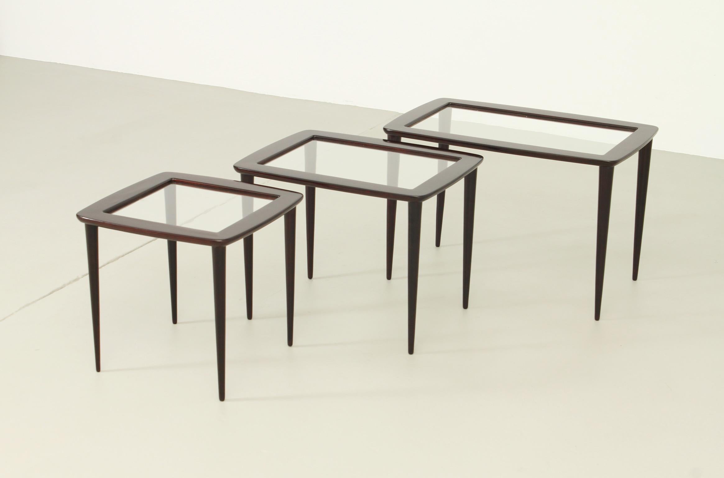 Set of Nesting Tables by Ico Parisi for De Baggis, 1955 For Sale 3