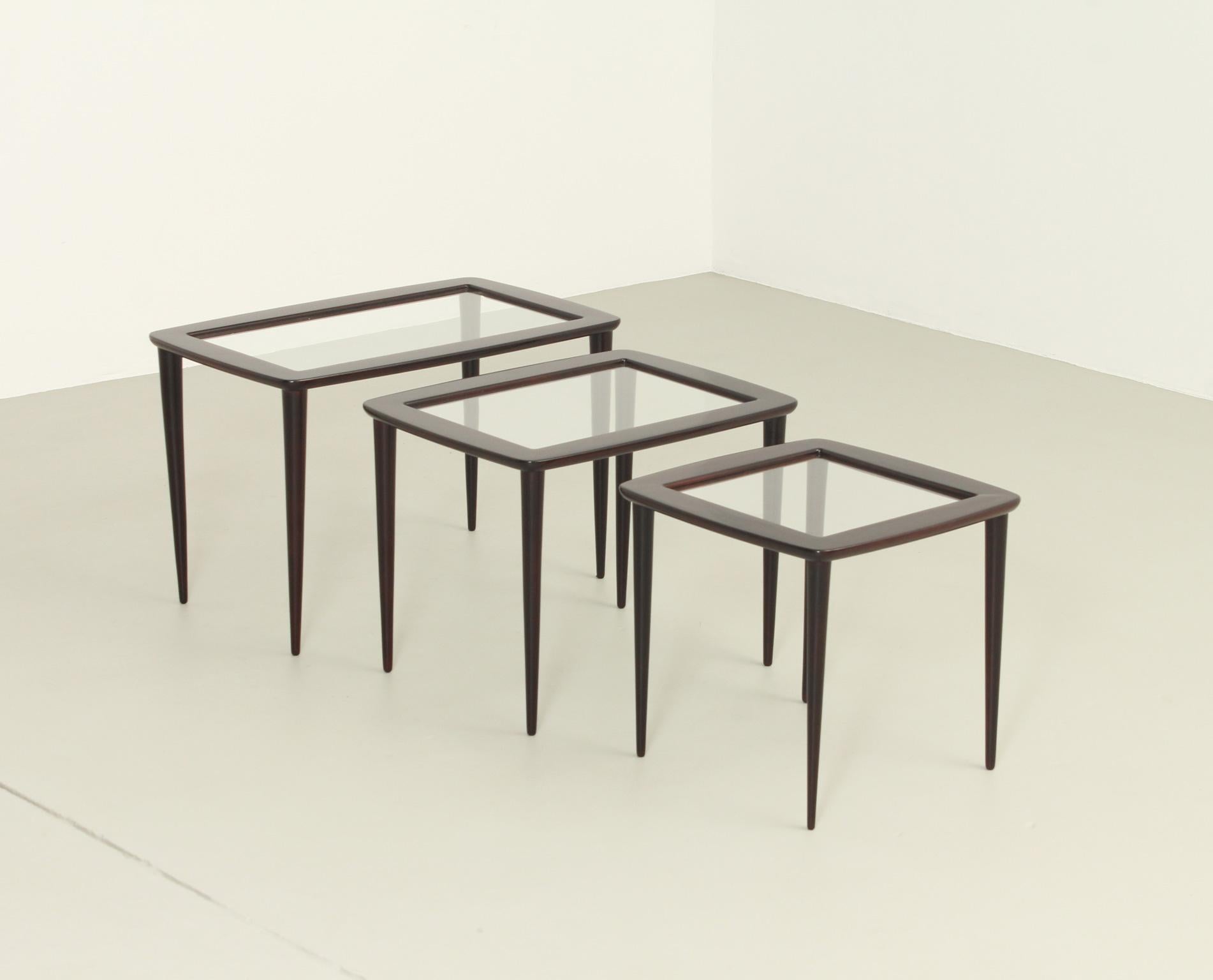 Set of Nesting Tables by Ico Parisi for De Baggis, 1955 For Sale 4