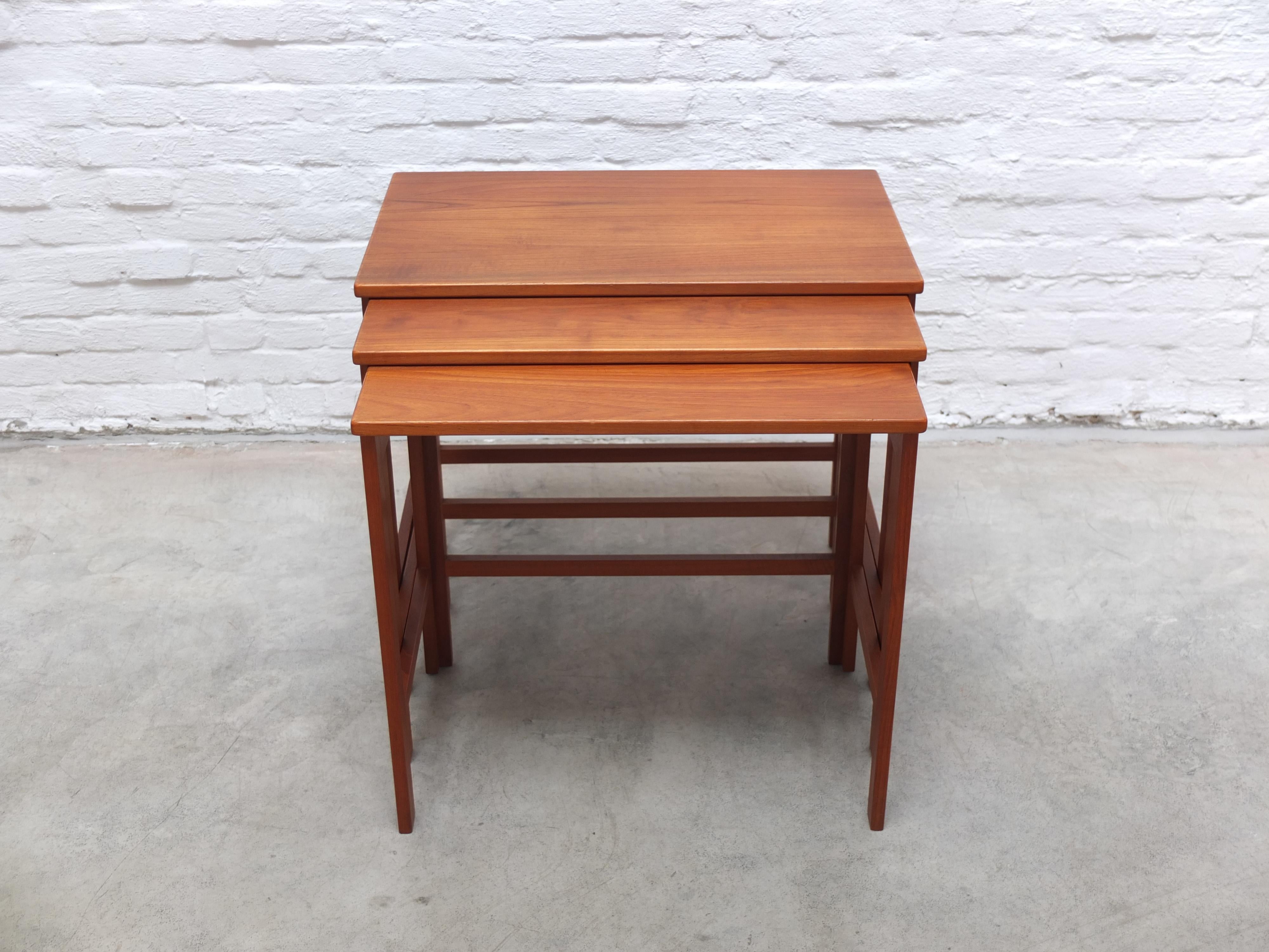 20th Century Set of Nesting Tables by Peter Hvidt & Orla Mølgaard for France and Son, 1950s