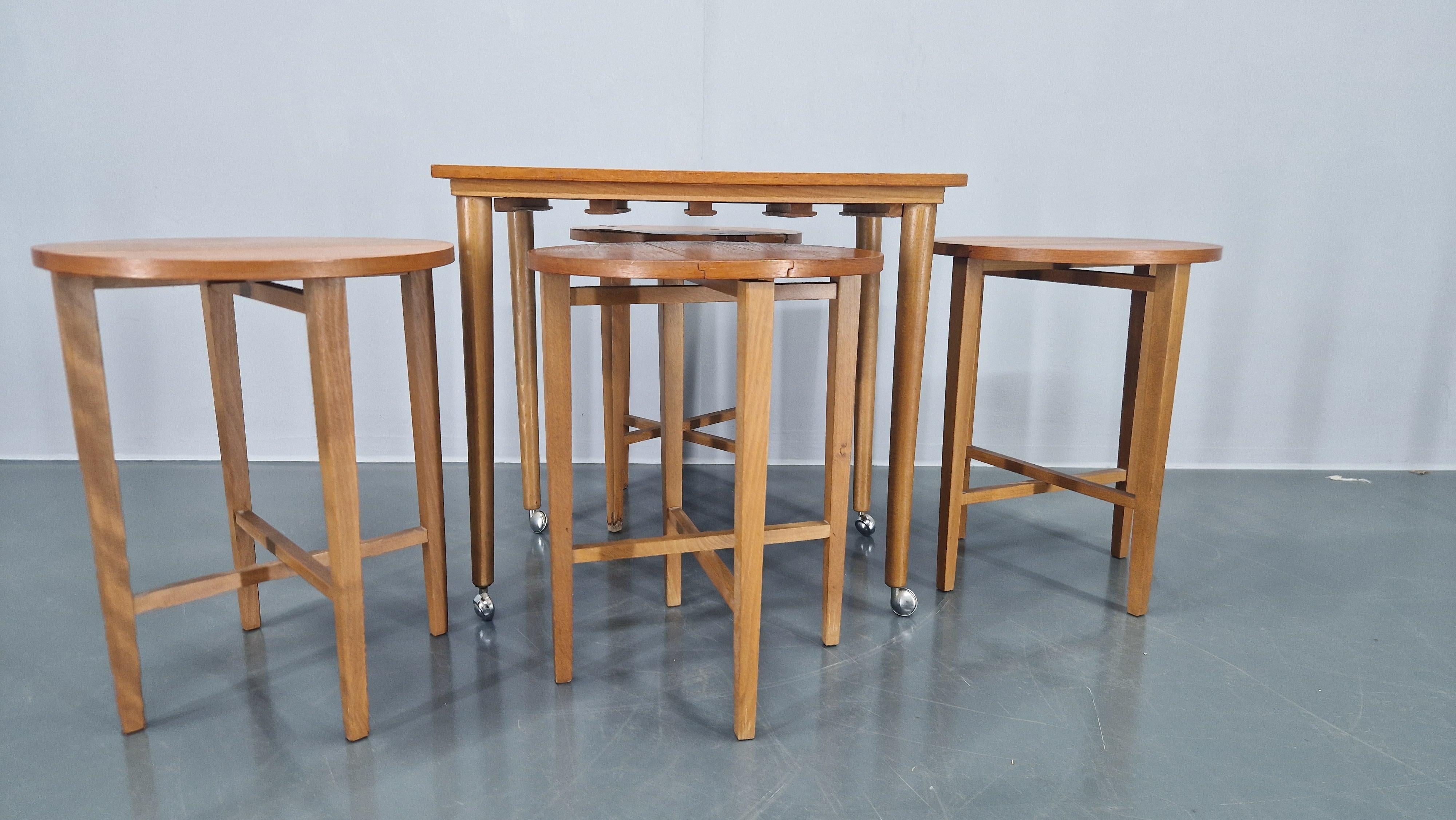 Set of Nesting Tables, Designed by Poul Hundevad, Denmark, 1960s 4
