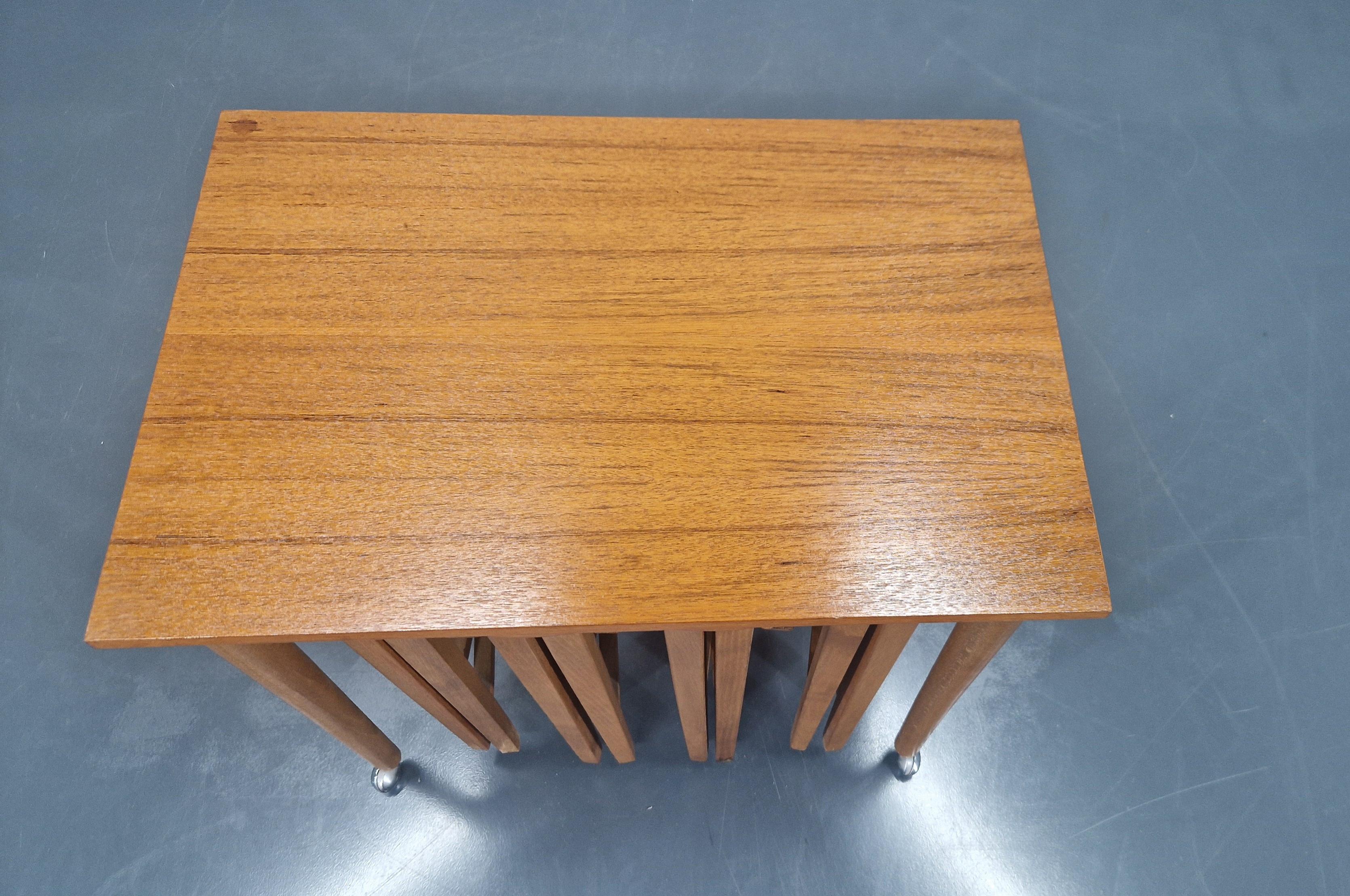 Danish Set of Nesting Tables, Designed by Poul Hundevad, Denmark, 1960s