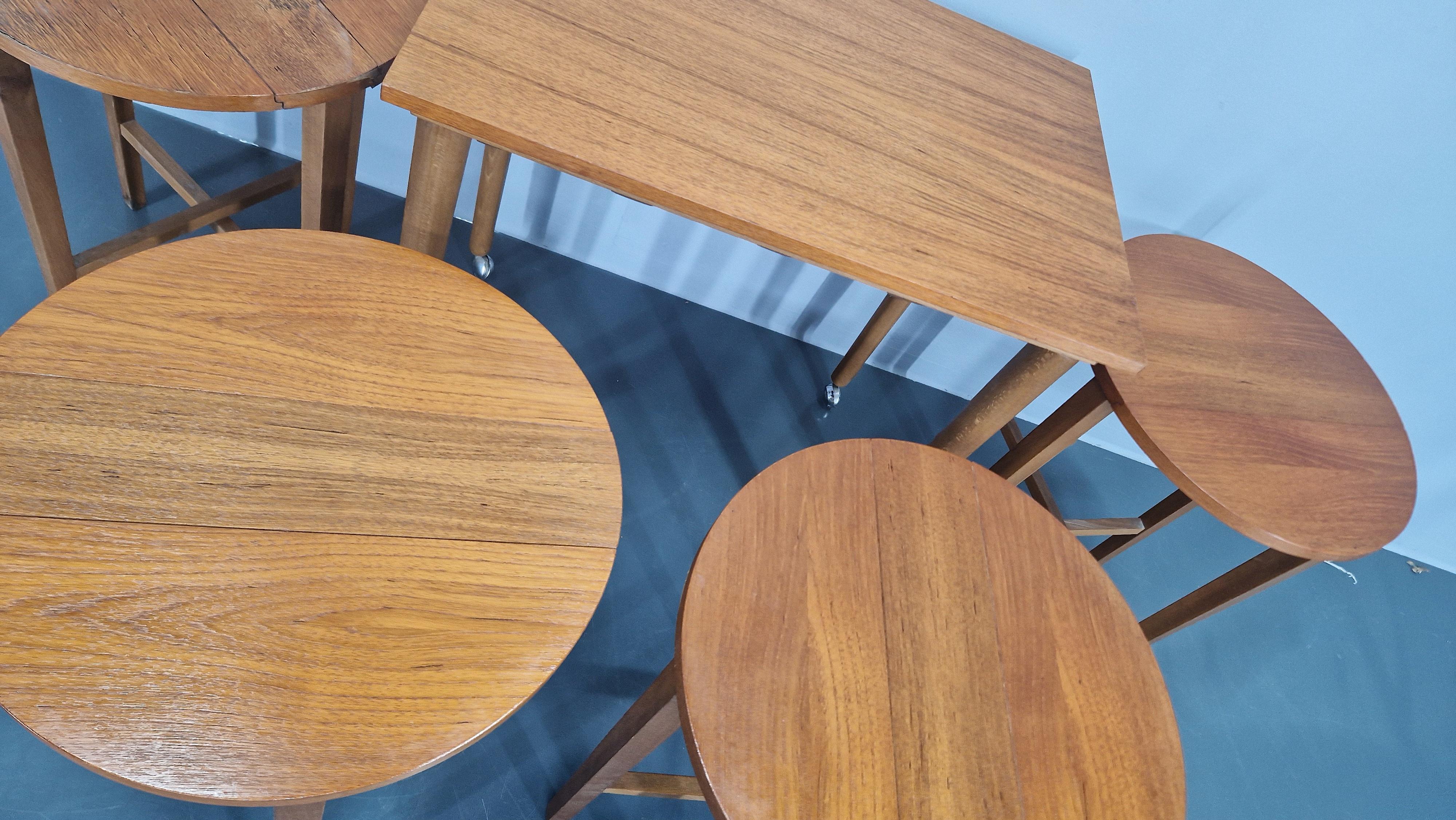 Set of Nesting Tables, Designed by Poul Hundevad, Denmark, 1960s 2