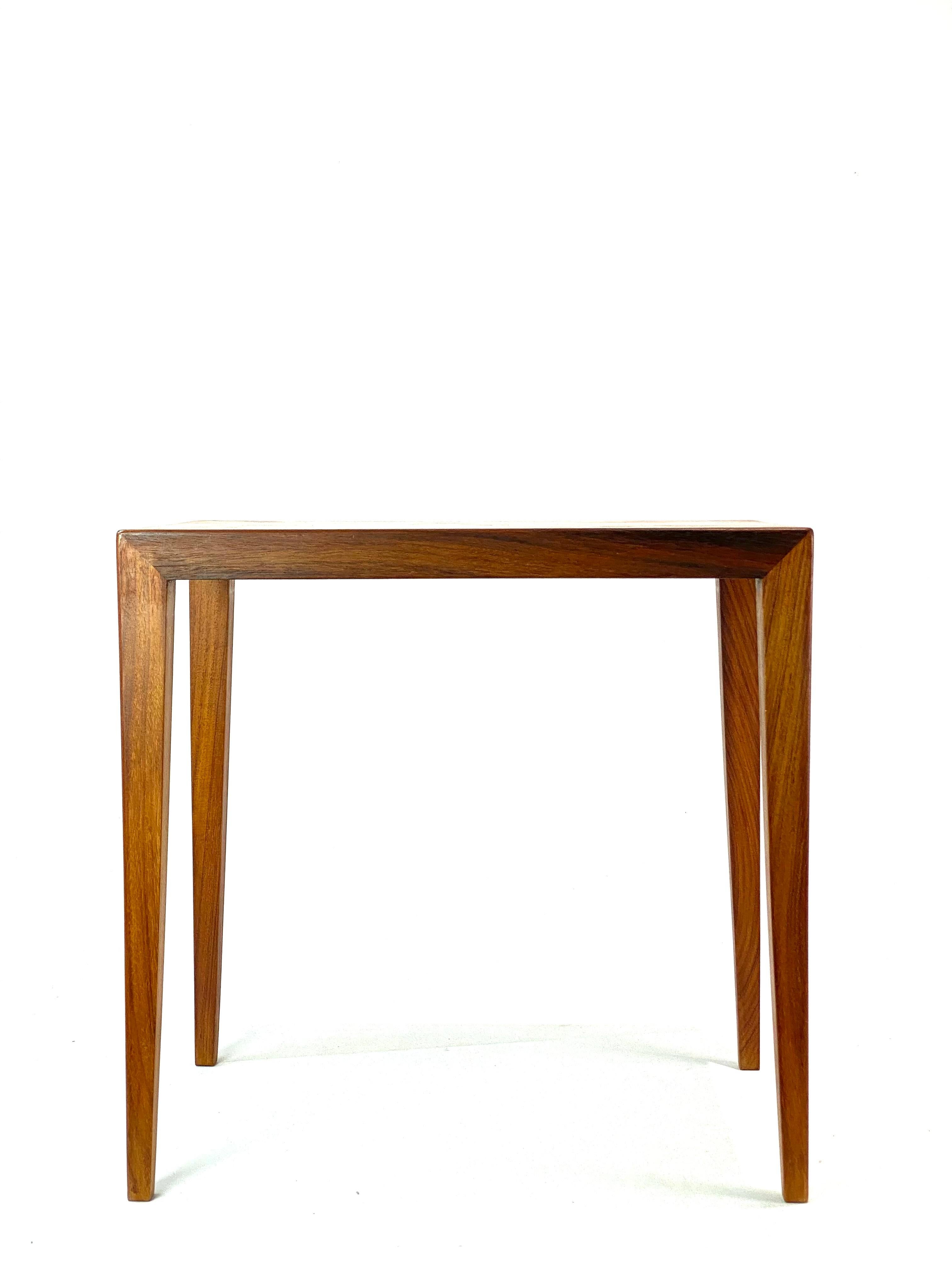 Set of Nesting Tables Made In Rosewood by Haslev Furniture Factory From 1960s In Good Condition In Lejre, DK