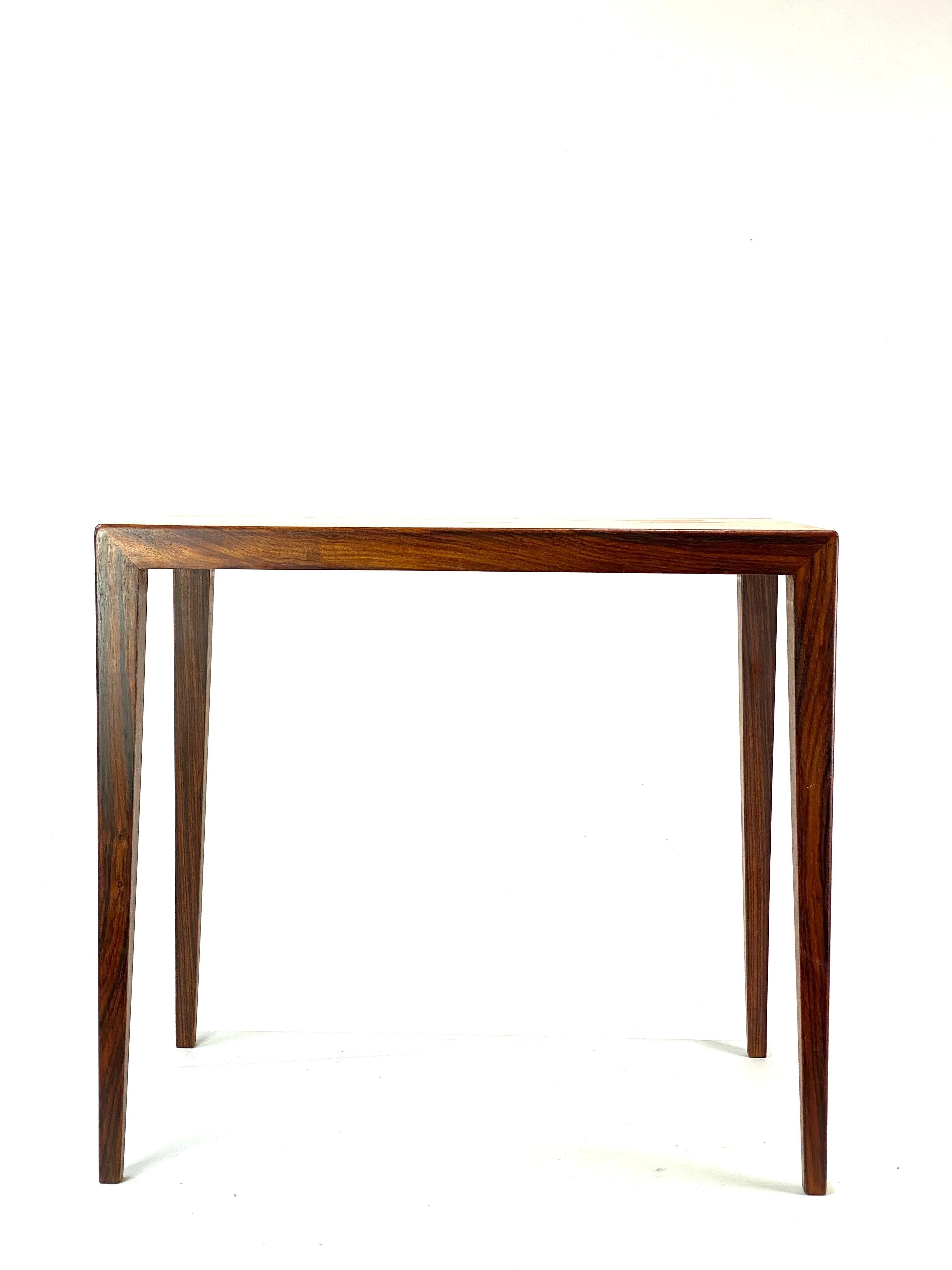 Set of Nesting Tables Made In Rosewood by Haslev Furniture Factory From 1960s 1