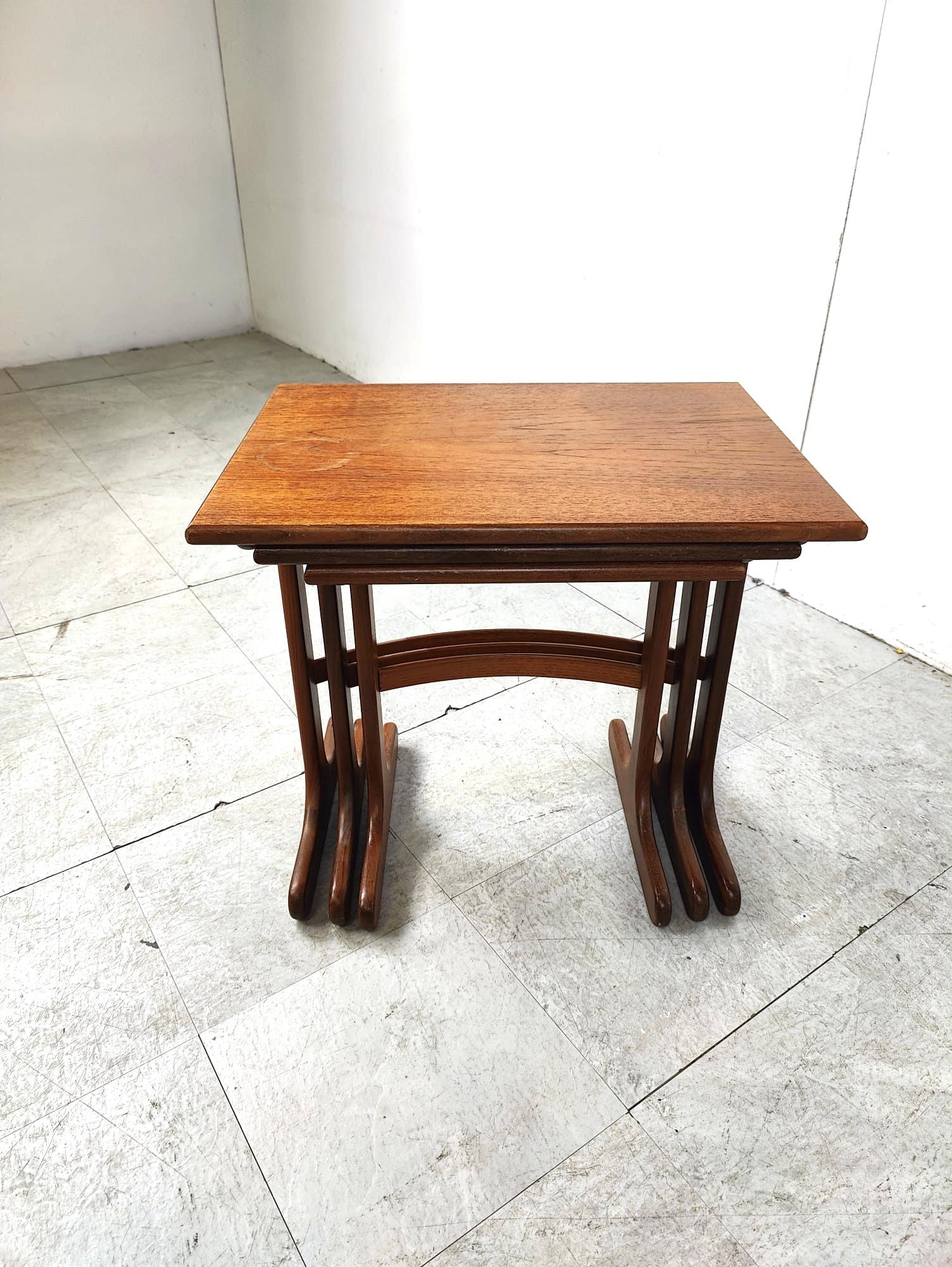 Set of nesting tables in teak by G-plan For Sale 5