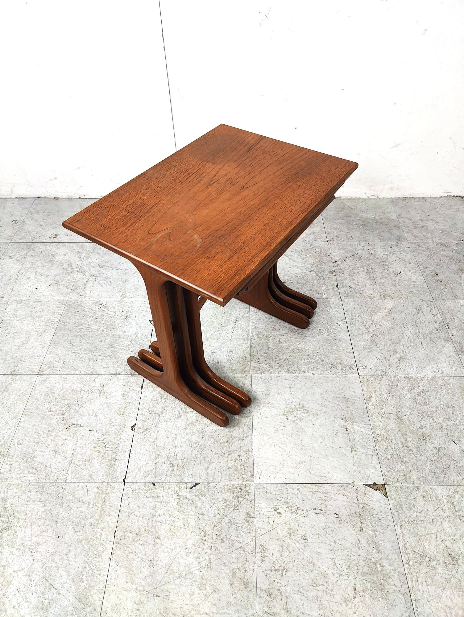Mid-20th Century Set of nesting tables in teak by G-plan For Sale