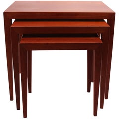 Set of Nesting Tables in Teak from Haslev Furniture Factory, 1960s