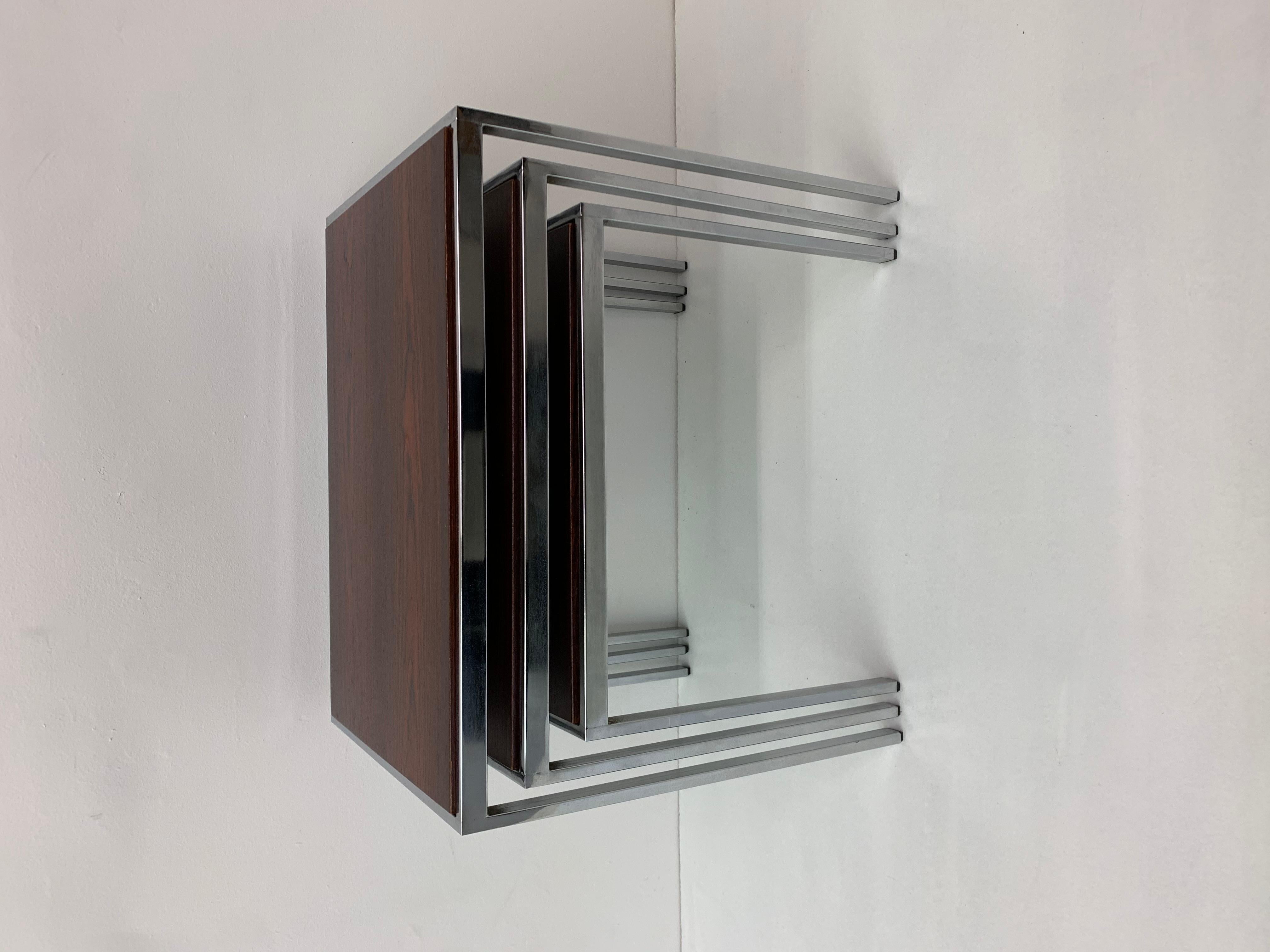 Ensemble de tables gigognes à plateau réversible par Cees Braakman pour Pastoe, années 1970 en vente 5
