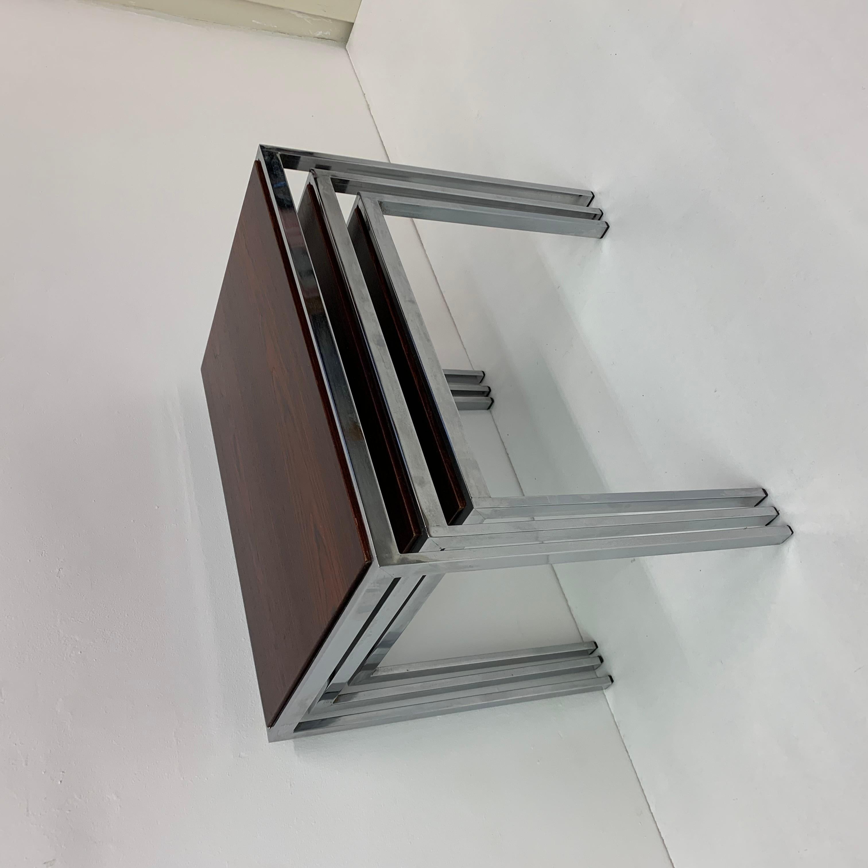 Ensemble de tables gigognes à plateau réversible par Cees Braakman pour Pastoe, années 1970 en vente 14