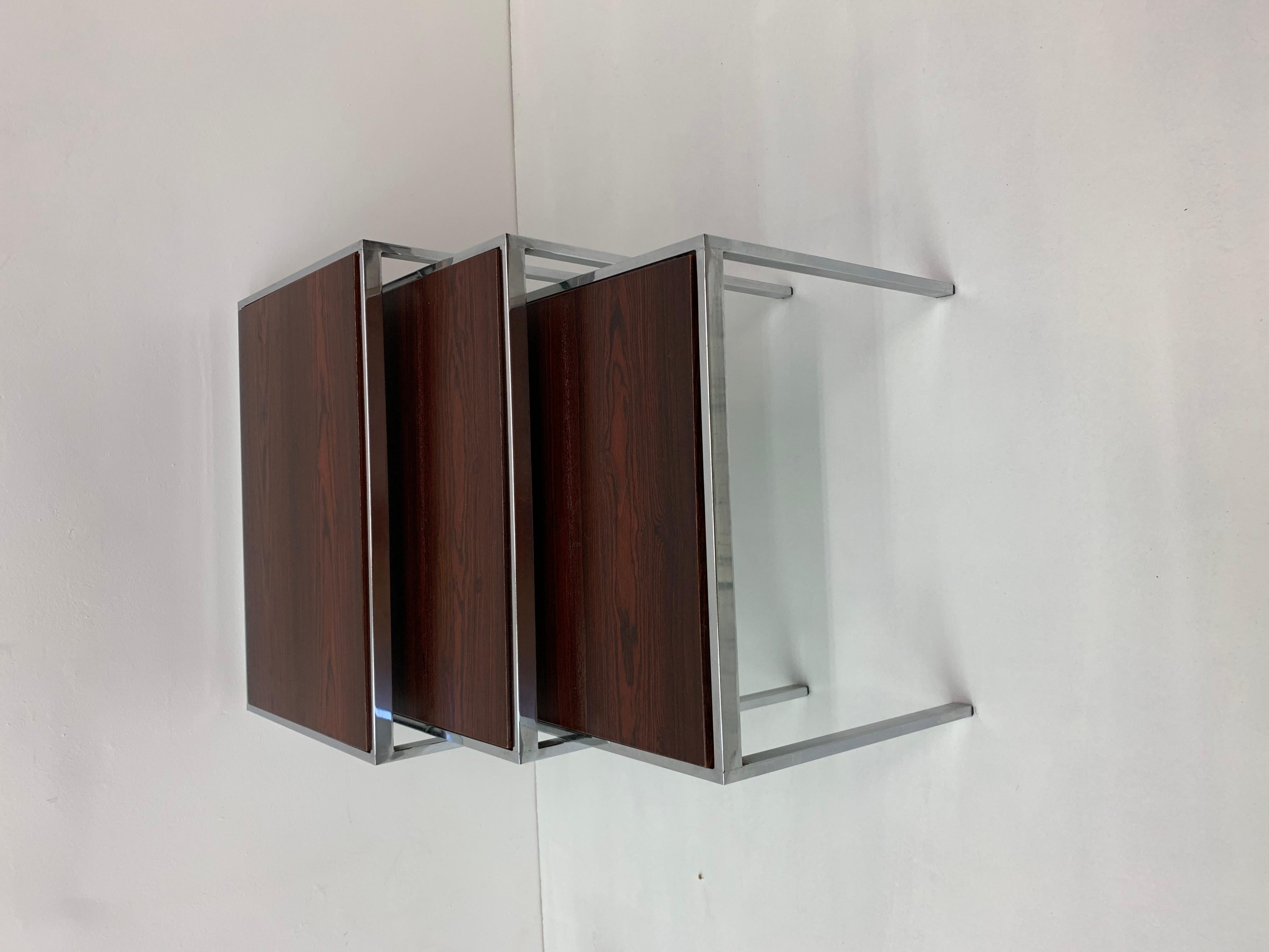Néerlandais Ensemble de tables gigognes à plateau réversible par Cees Braakman pour Pastoe, années 1970 en vente