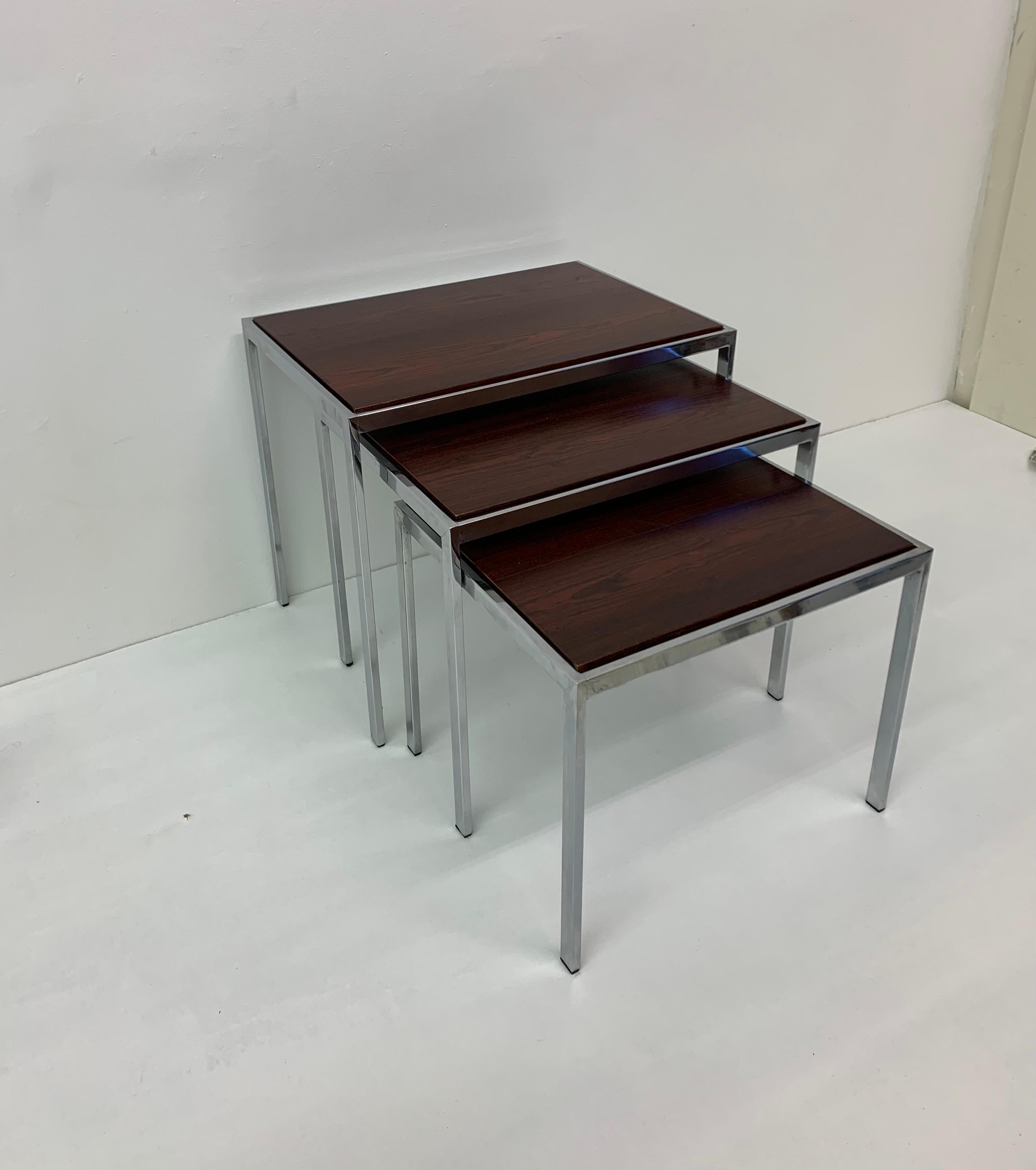 Ensemble de tables gigognes à plateau réversible par Cees Braakman pour Pastoe, années 1970 en vente 3