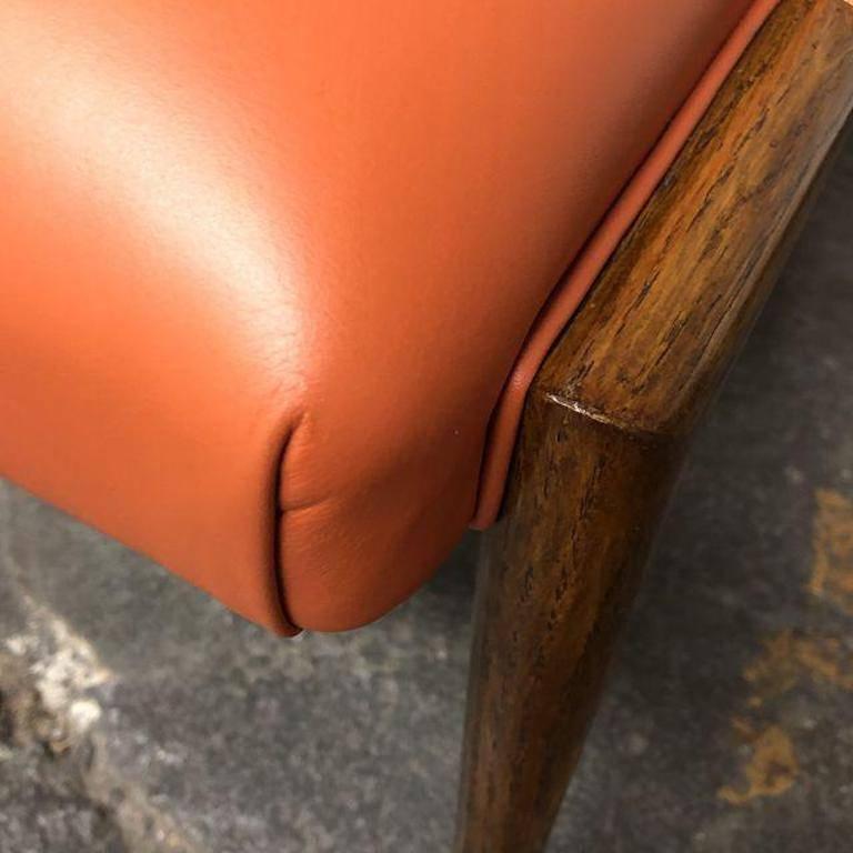 A fabulous set of new Harris dining side chairs by Quintus. Quintus brings together fine materials, unique design and bespoke craftsmanship for simply perfect offerings that exhibit a luxury furniture appeal. A tight luxurious Edelman Leather and