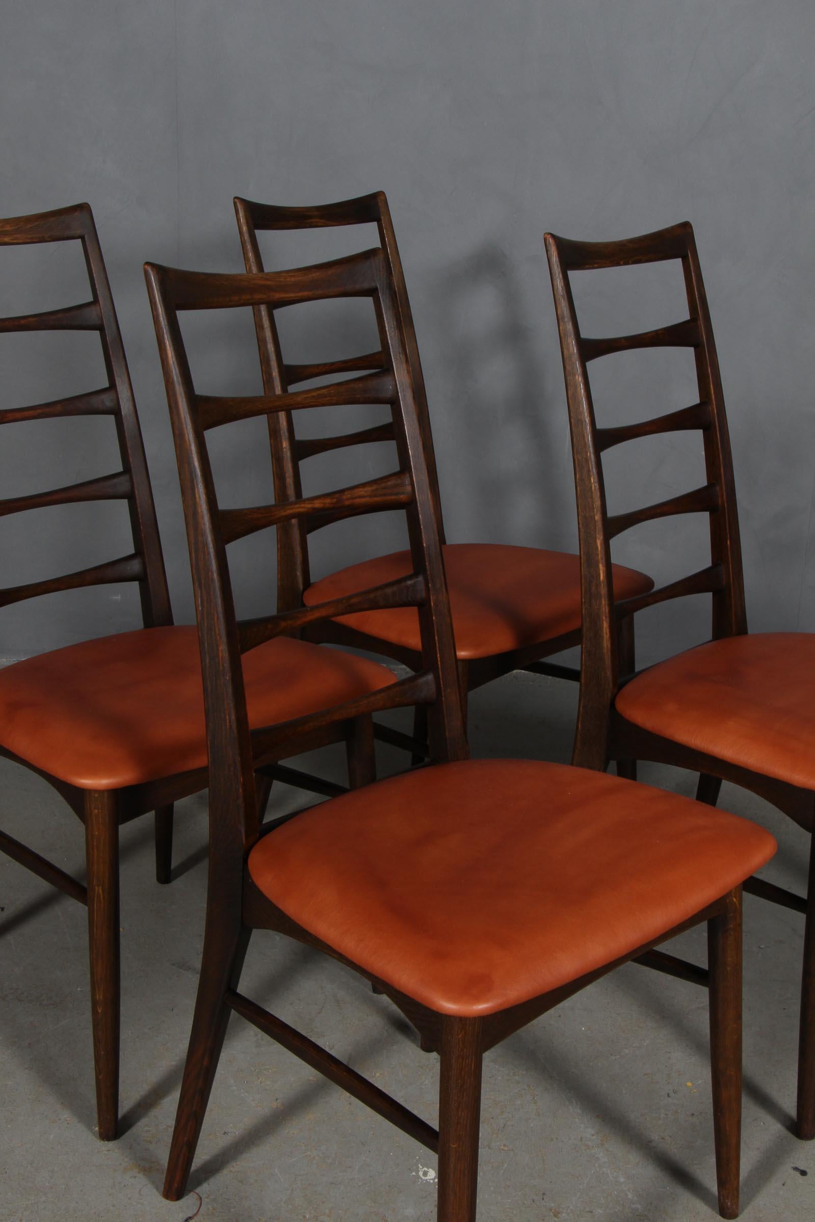 Scandinave moderne Ensemble de chaises de salle à manger Niels Koefoed, modèle Lis, années 1960 en vente