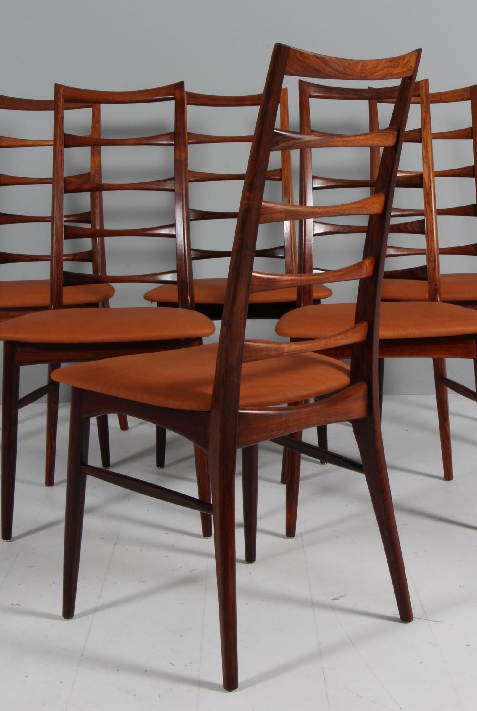 Milieu du XXe siècle Ensemble de chaises de salle à manger Niels Koefoed, modèle Lis, années 1960
