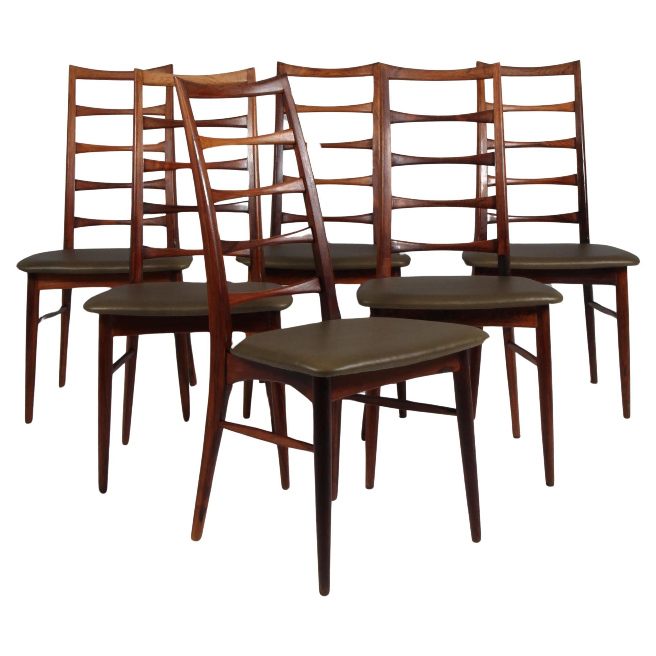 Set of Niels Koefoed Dining Chairs, Model "Lis", 1960s