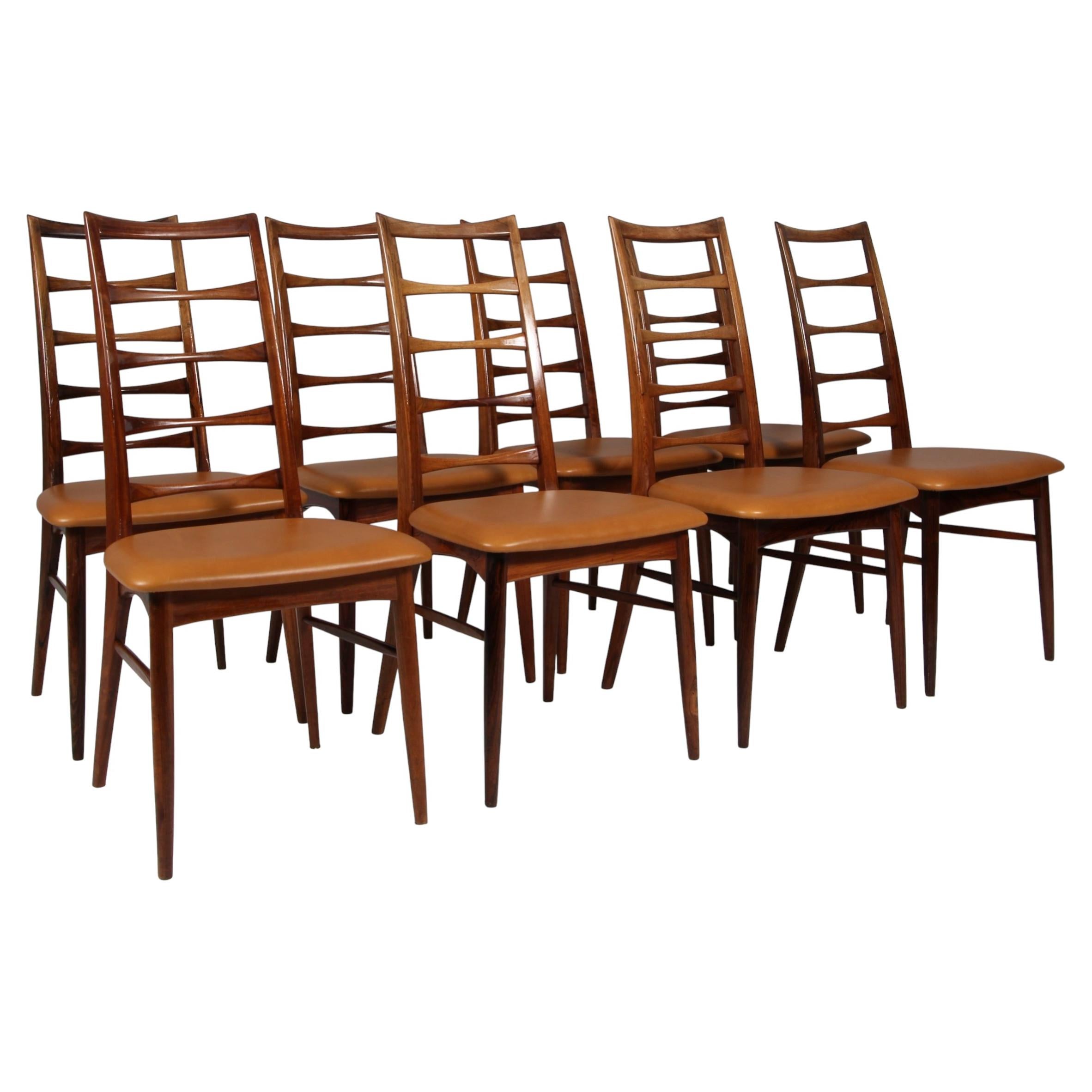 Set of Niels Koefoed Dining Chairs, Model "Lis", 1960s For Sale
