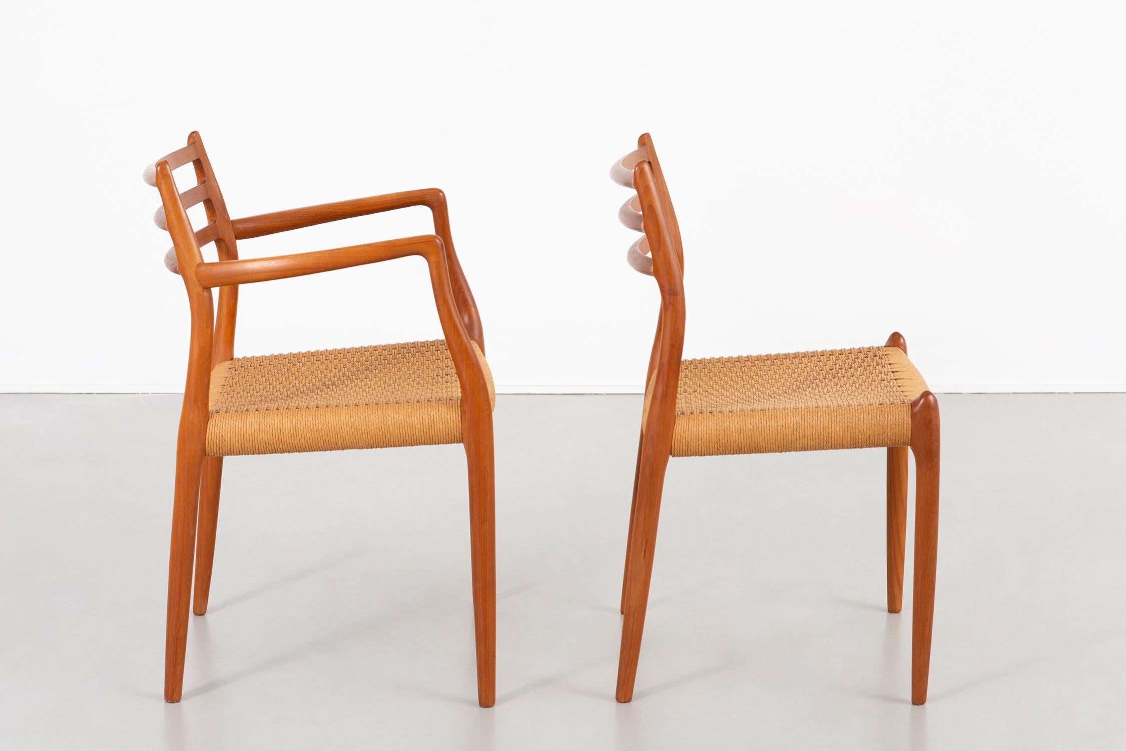 Danish Set of Niels Moller Mid-Century Modern Dining Chairs