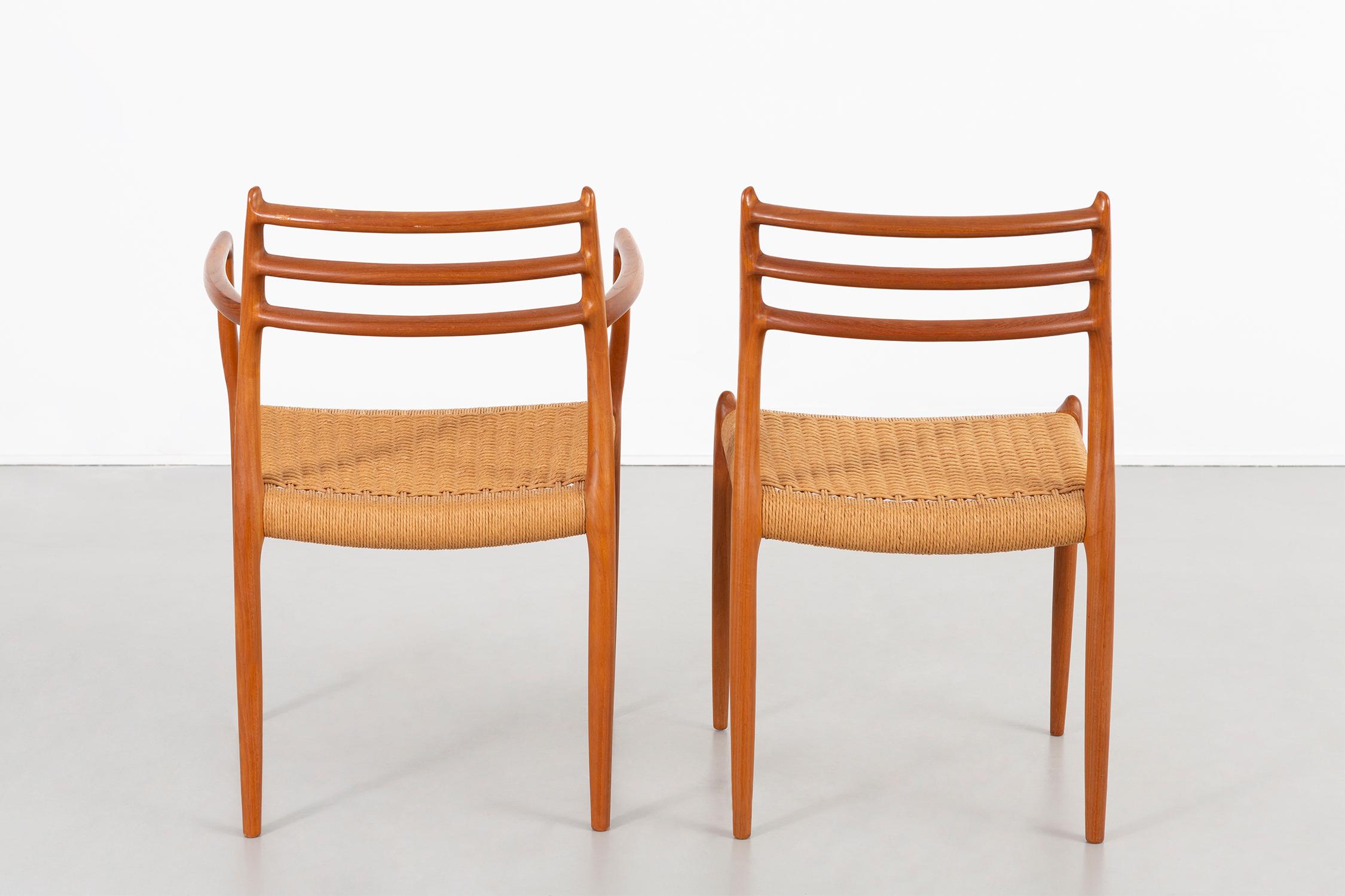 Set of Niels Moller Mid-Century Modern Dining Chairs In Excellent Condition In Chicago, IL