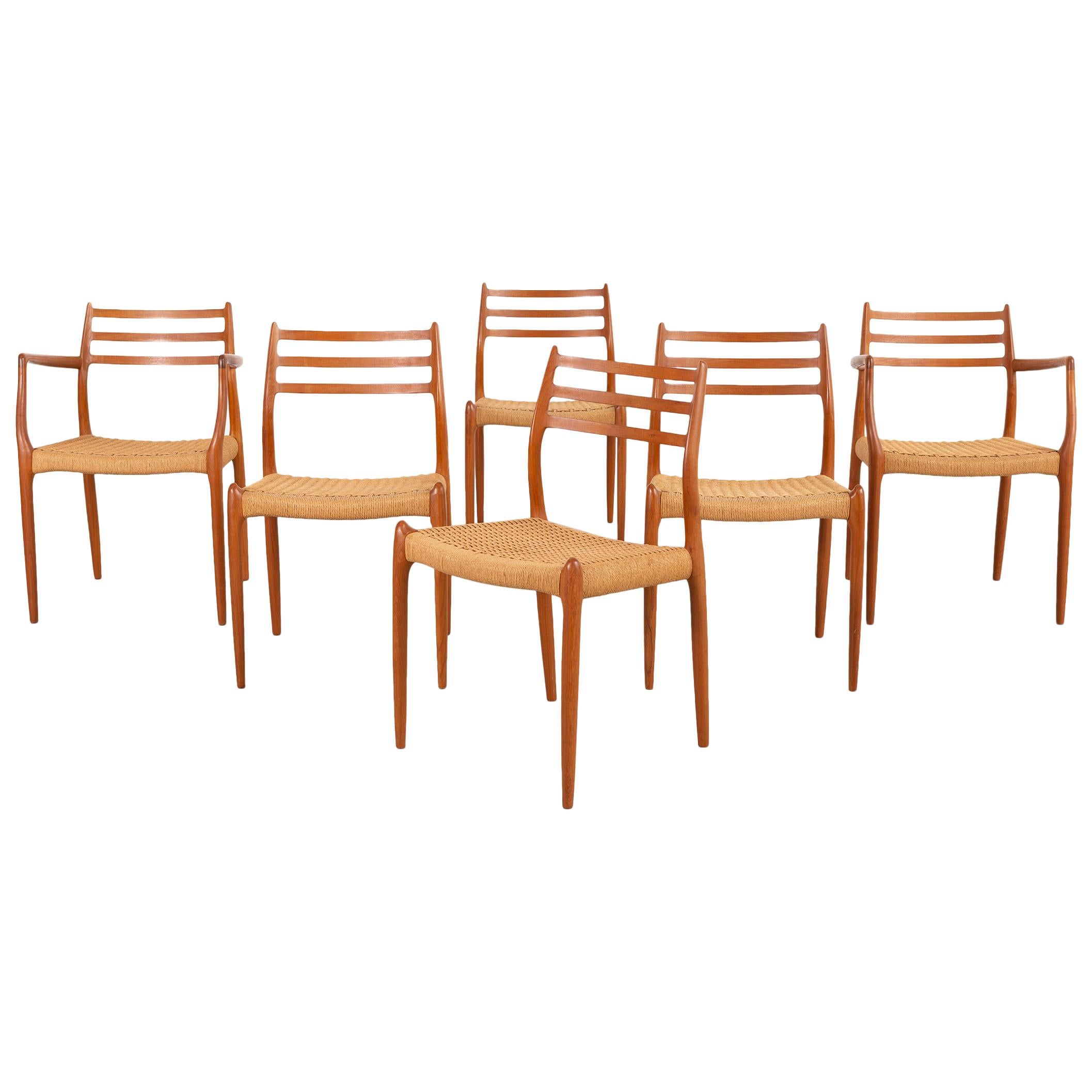 Set of Niels Moller Mid-Century Modern Dining Chairs