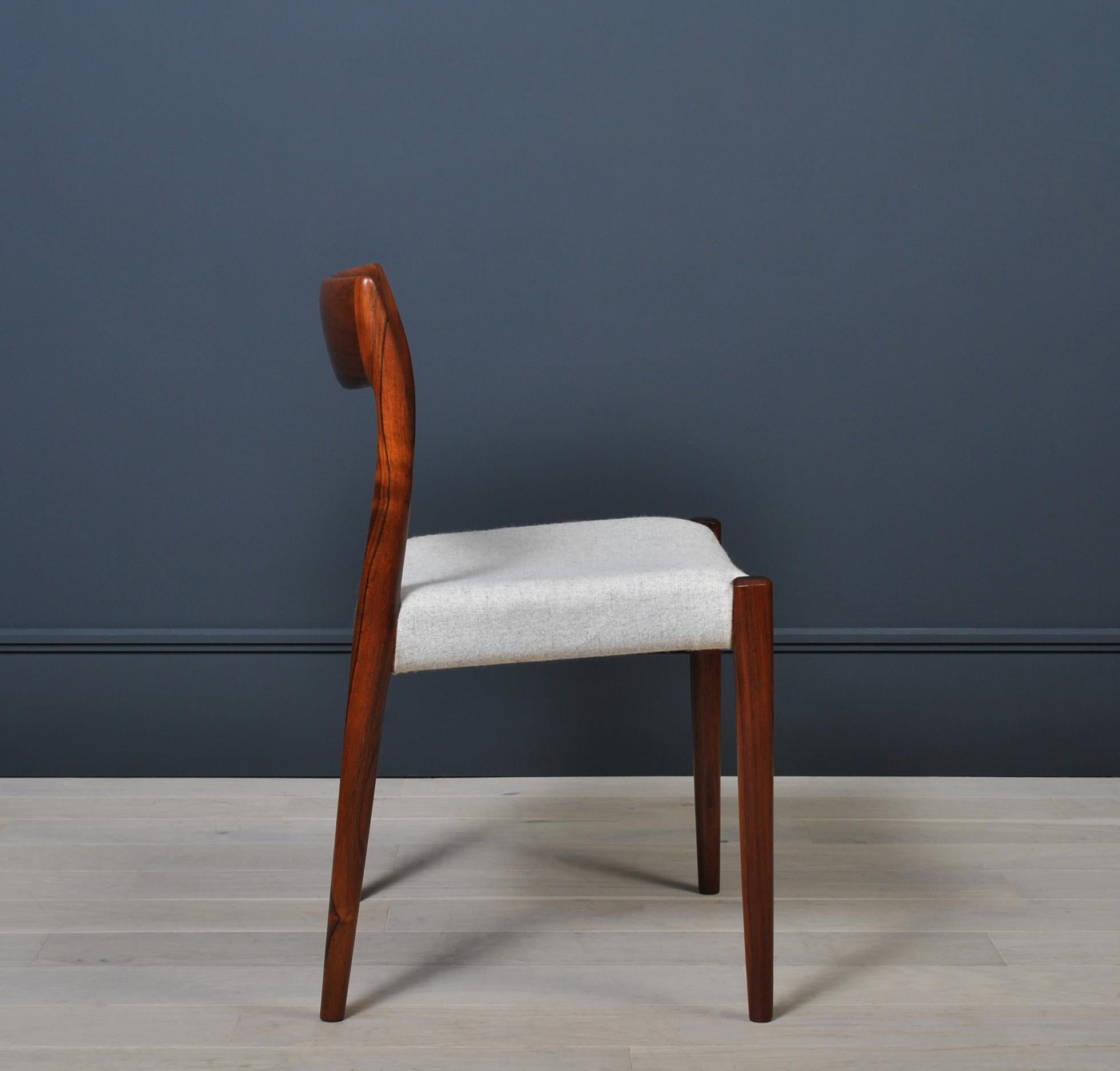 Set of Niels O. Moller Rosewood Dining Chairs, Model 77 2